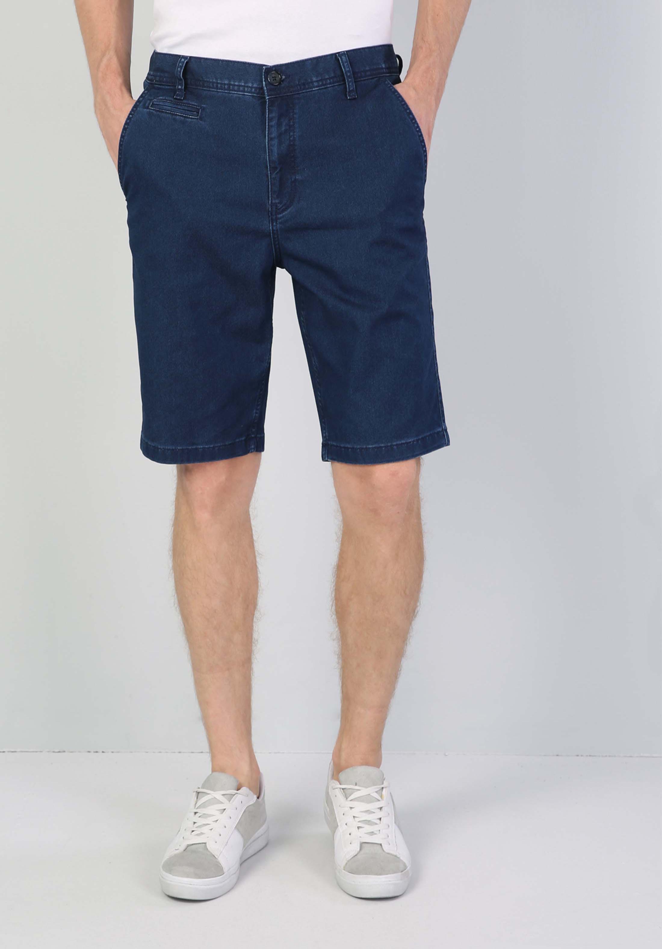 Afișați detalii pentru Short / Pantaloni Scurti De Barbati Albastru Regular Fit  Cl1043290