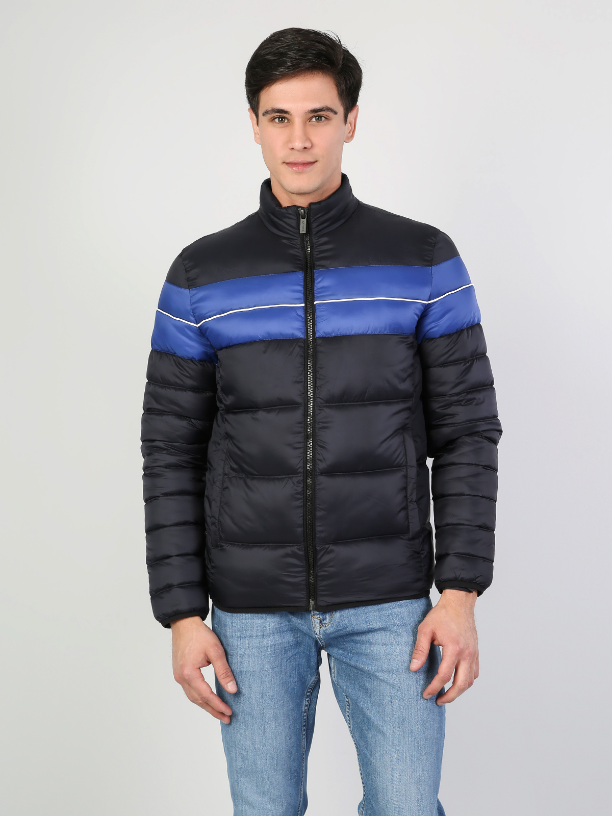 Afișați detalii pentru Jacheta De Barbati Albastru Marin Slim Fit  Cl1044816