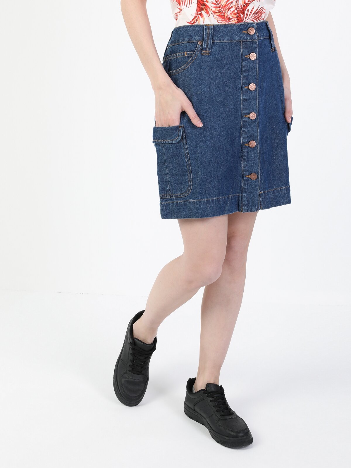 Afișați detalii pentru Fusta De Dama Denim Slim Fit  Cl1049689