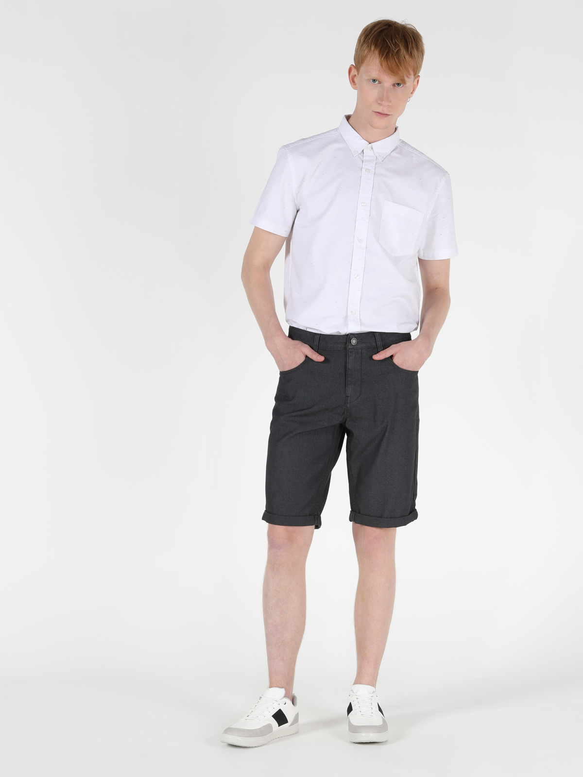 Afișați detalii pentru Short / Pantaloni Scurti De Barbati Antracit Regular Fit  CL1049756