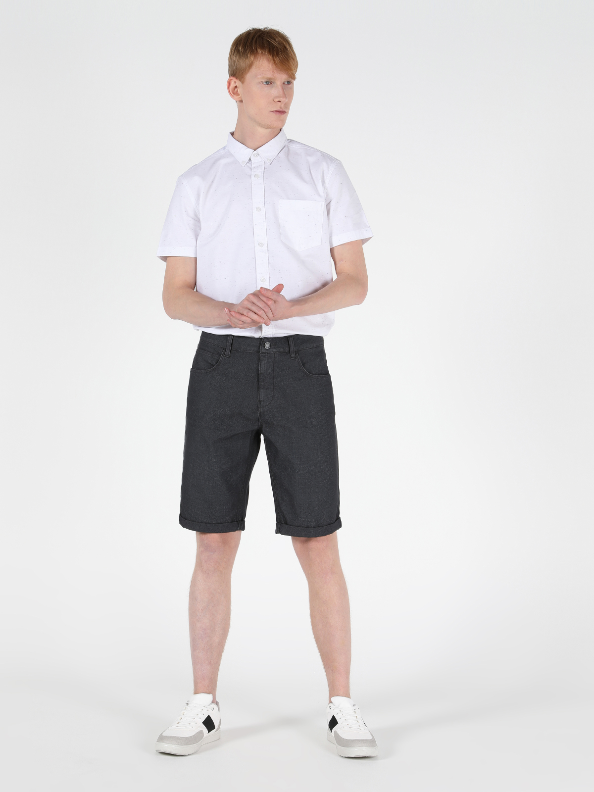 Afișați detalii pentru Short / Pantaloni Scurti De Barbati Antracit Regular Fit  CL1049756