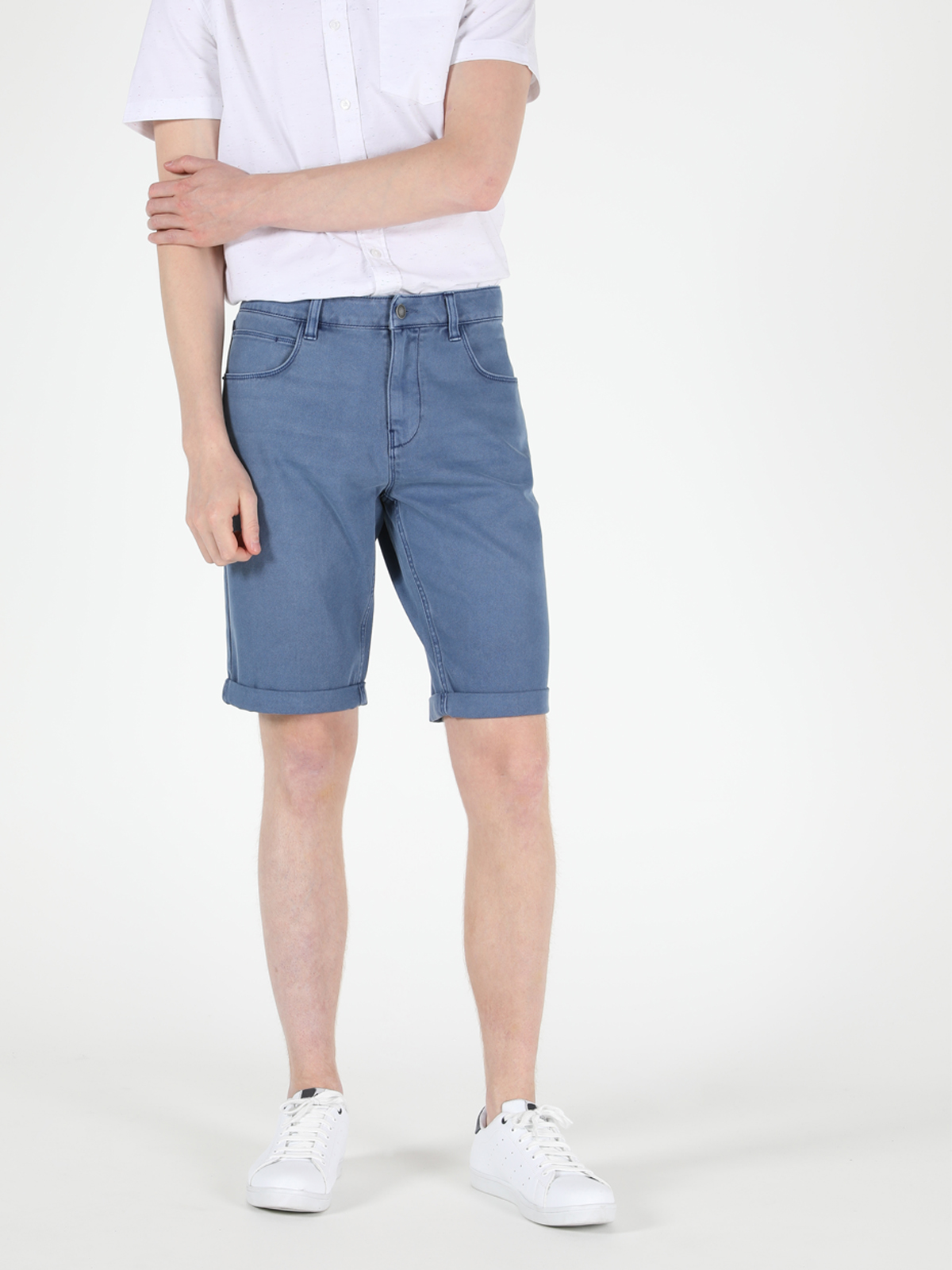 Afișați detalii pentru Short / Pantaloni Scurti De Barbati Albastru Regular Fit  Cl1049756