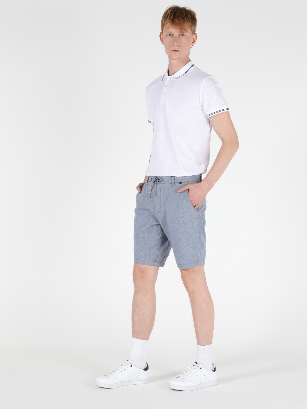 Afișați detalii pentru Short / Pantaloni Scurti De Barbati Albastru Regular Fit  Cl1049513