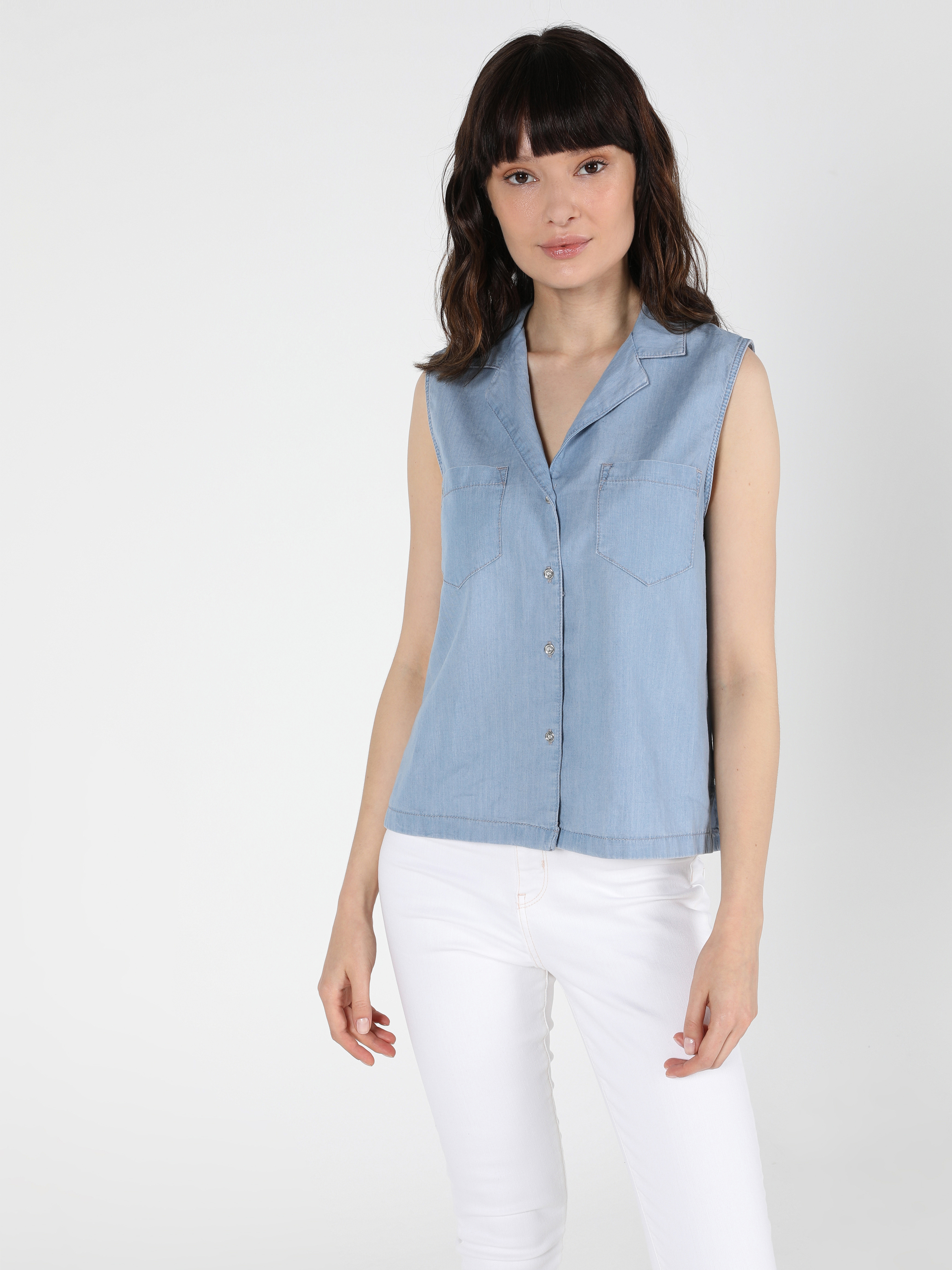 Afișați detalii pentru Camasa Cu Maneca Scurta De Dama Denim Regular Fit  Cl1049710