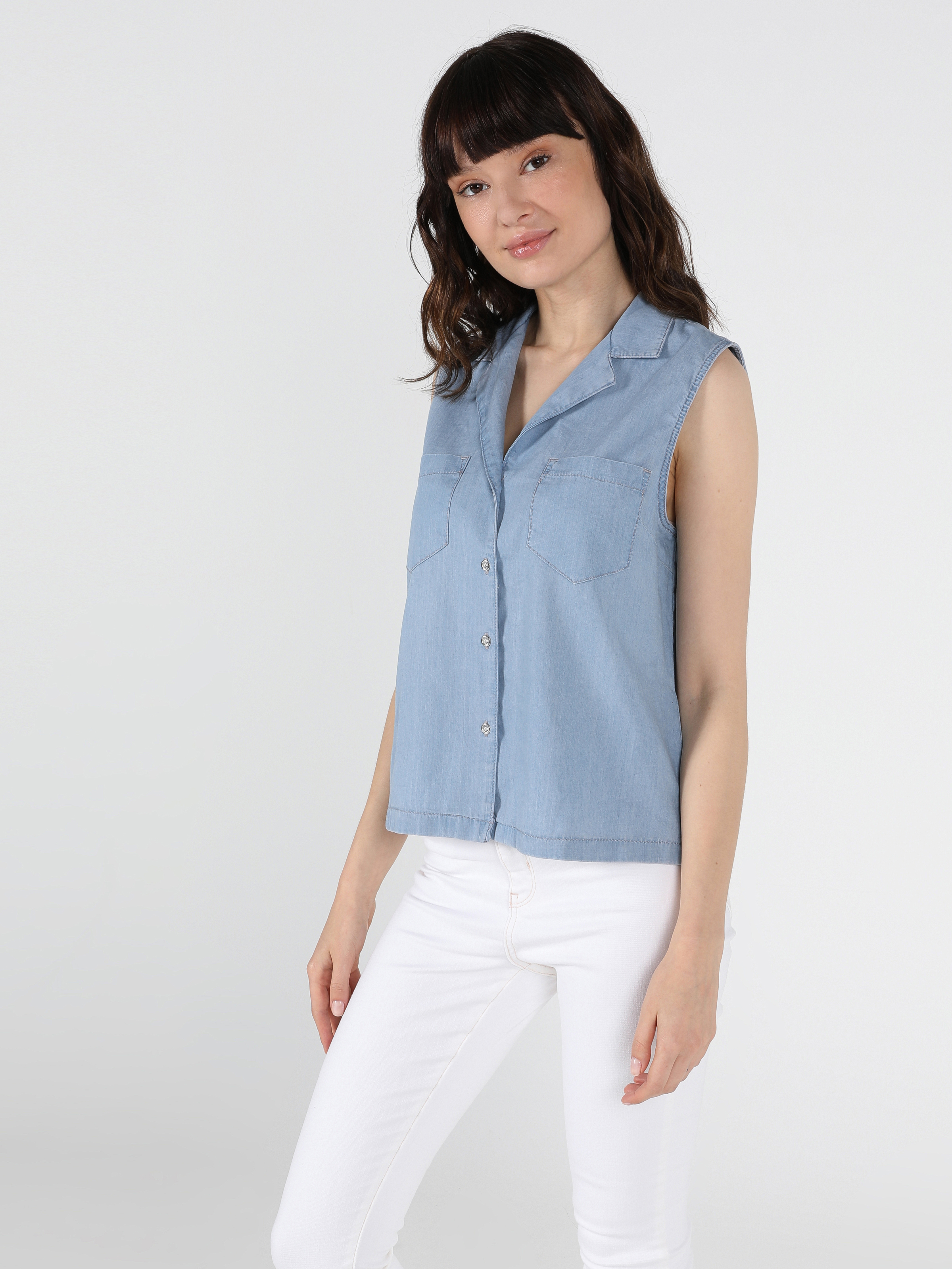 Afișați detalii pentru Camasa Cu Maneca Scurta De Dama Denim Regular Fit  Cl1049710