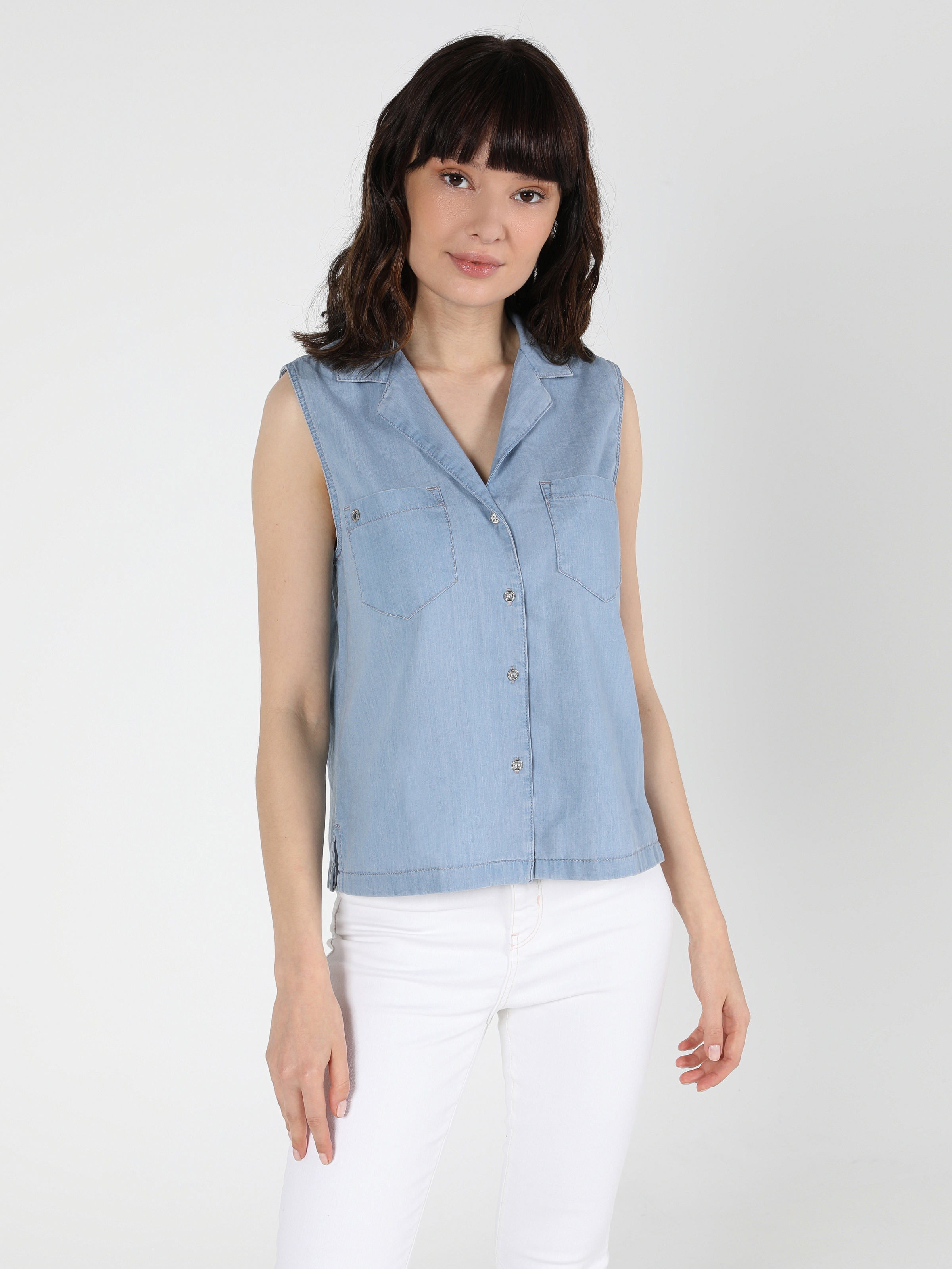 Afișați detalii pentru Camasa Cu Maneca Scurta De Dama Denim Regular Fit  Cl1049710