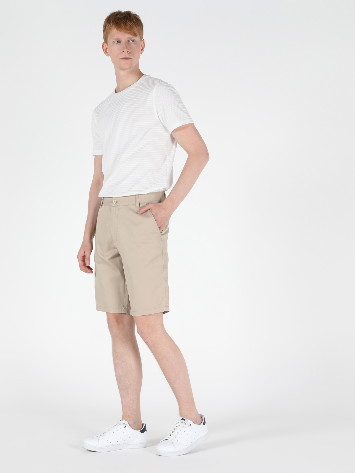 Afișați detalii pentru Short / Pantaloni Scurti De Barbati Bej Regular Fit  Cl1049506