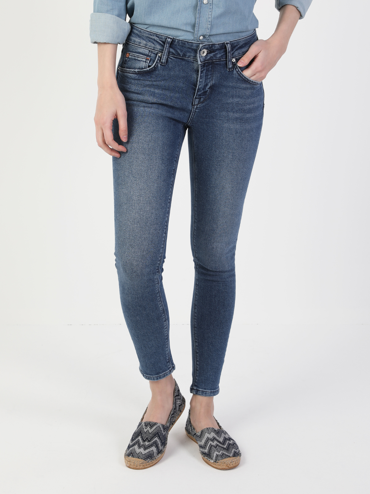 Afișați detalii pentru Pantaloni De Dama Denim Super Slim Fit 757 Sally Cl1049650