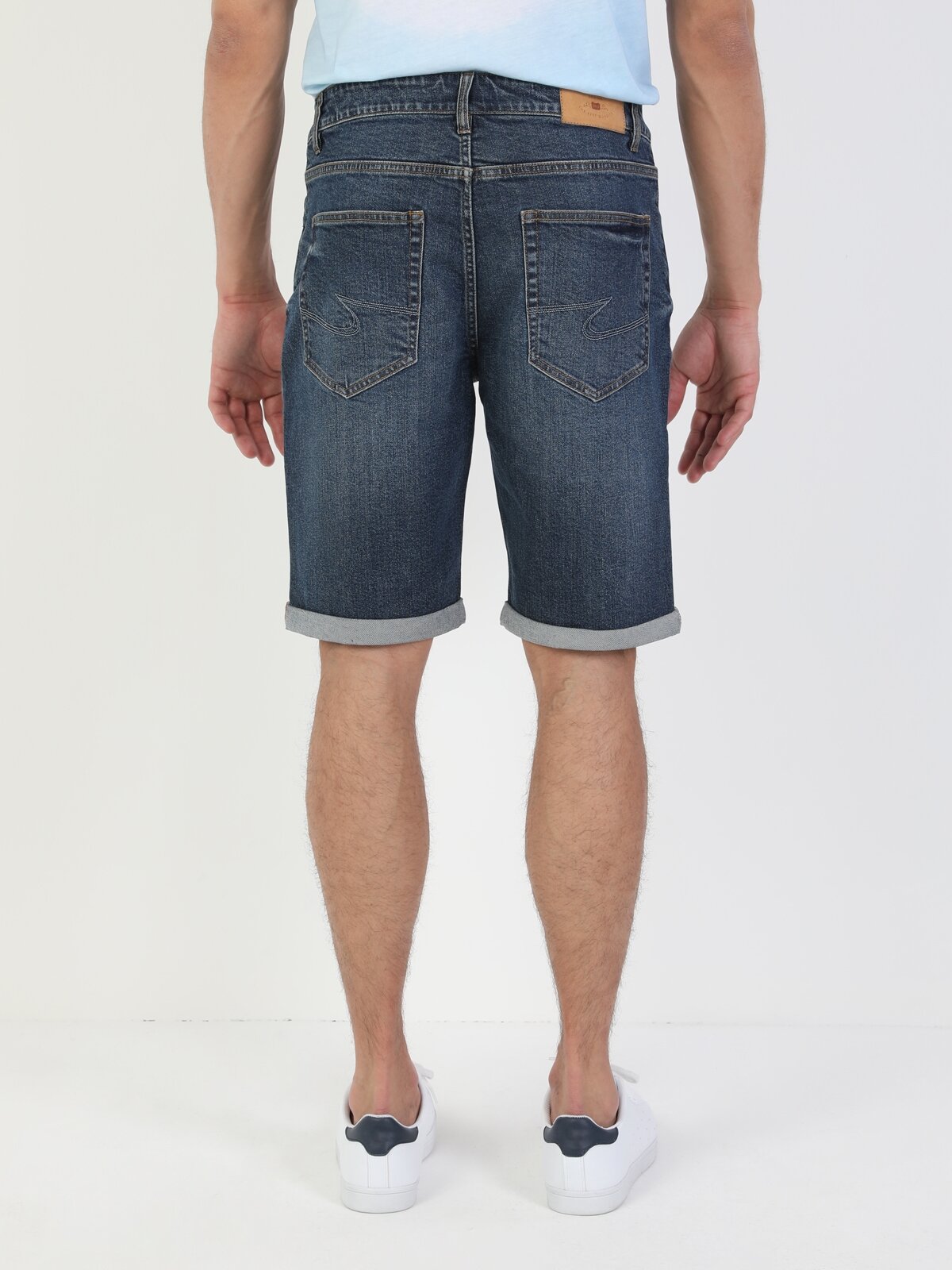 Afișați detalii pentru Short / Pantaloni Scurti De Barbati Denim Regular Fit 045 David Cl1048664