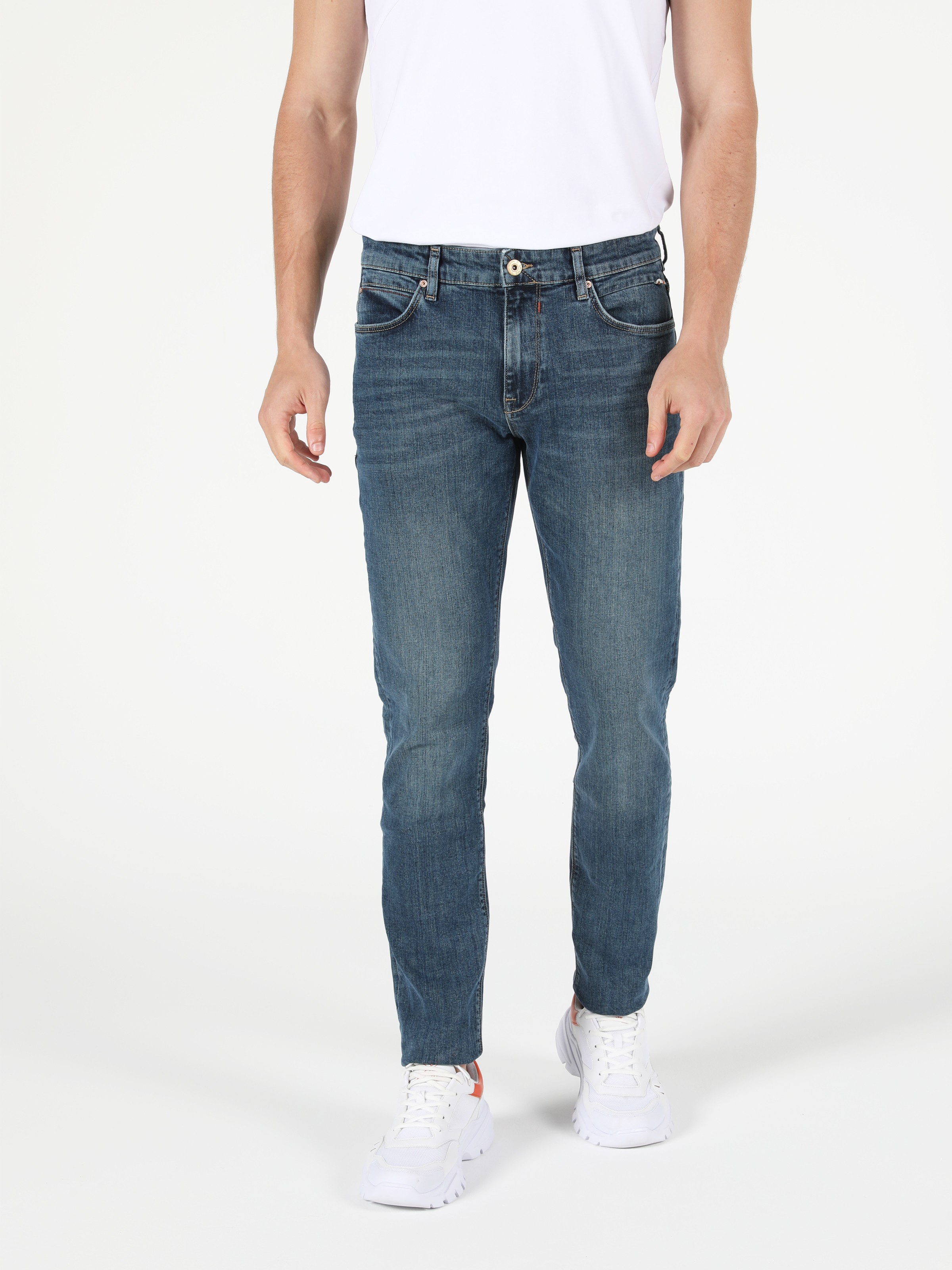 Afișați detalii pentru Pantaloni De Barbati Albastru Slim Fit 041 Danny Cl1051672