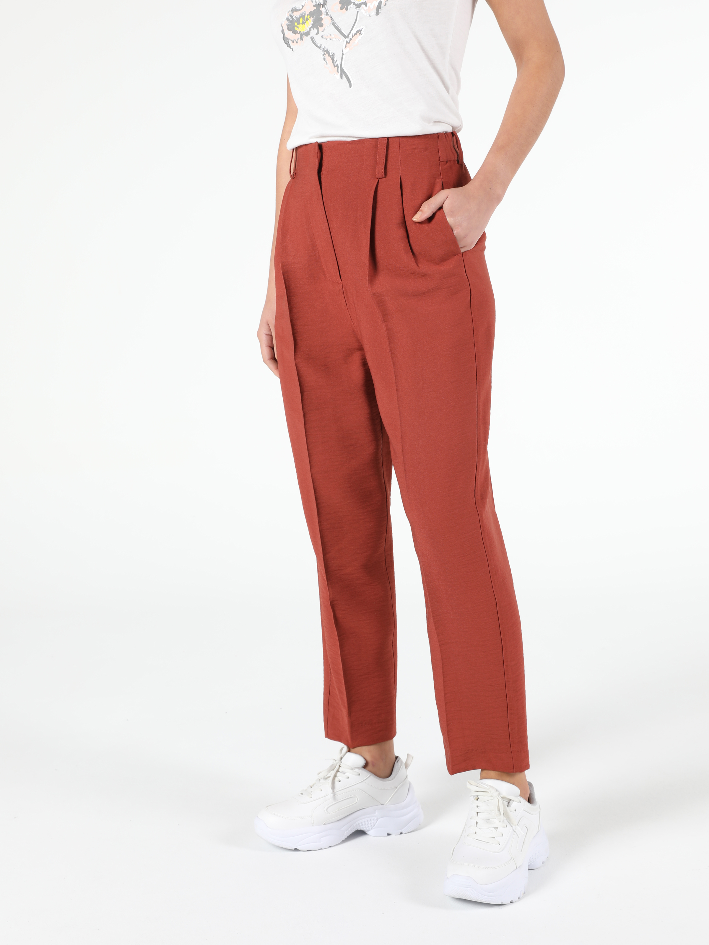 Afișați detalii pentru Pantaloni De Dama Maro Regular Fit  Cl1050396