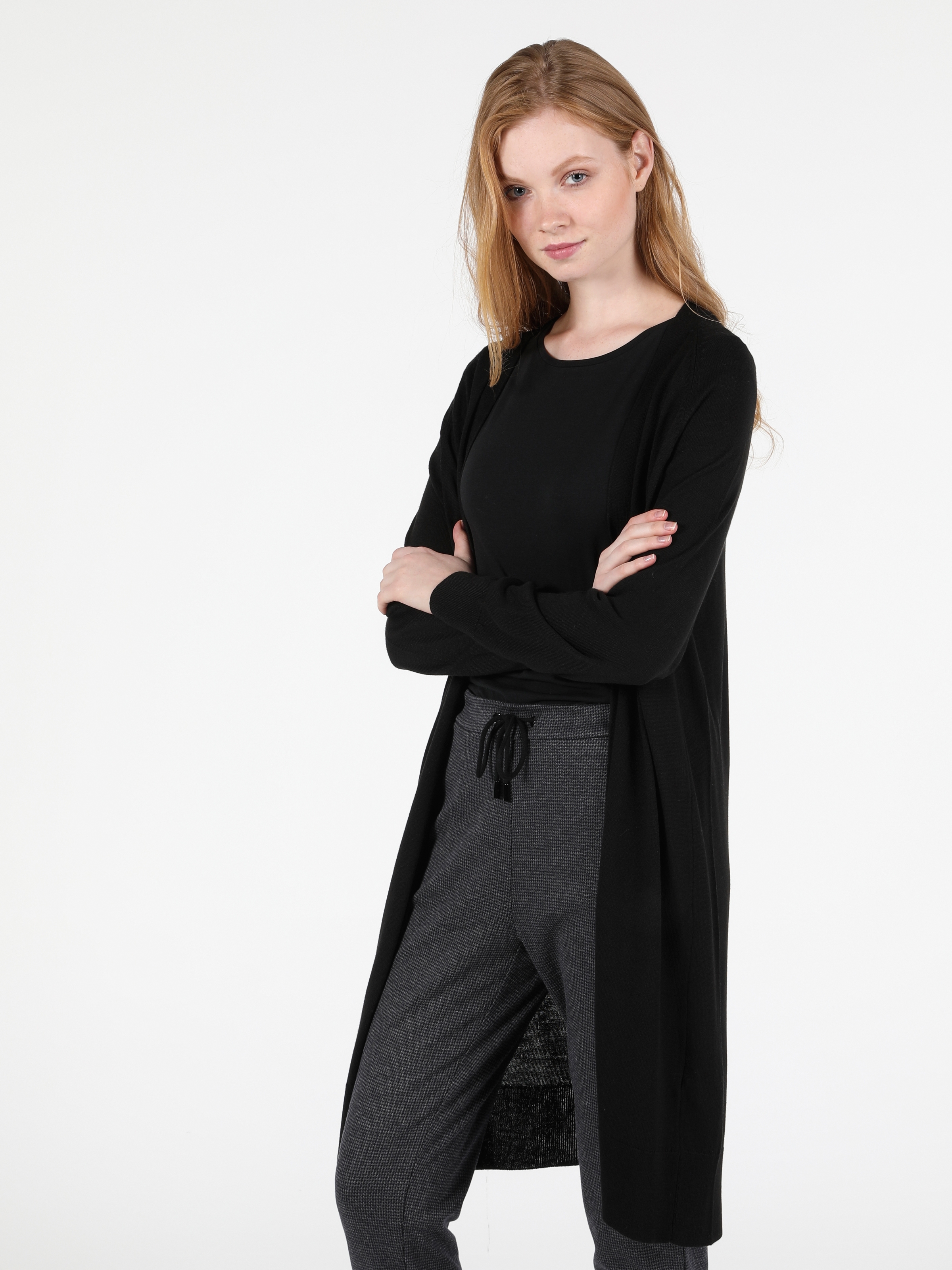 Afișați detalii pentru Cardigan De Dama Negru Regular Fit  CL1050370