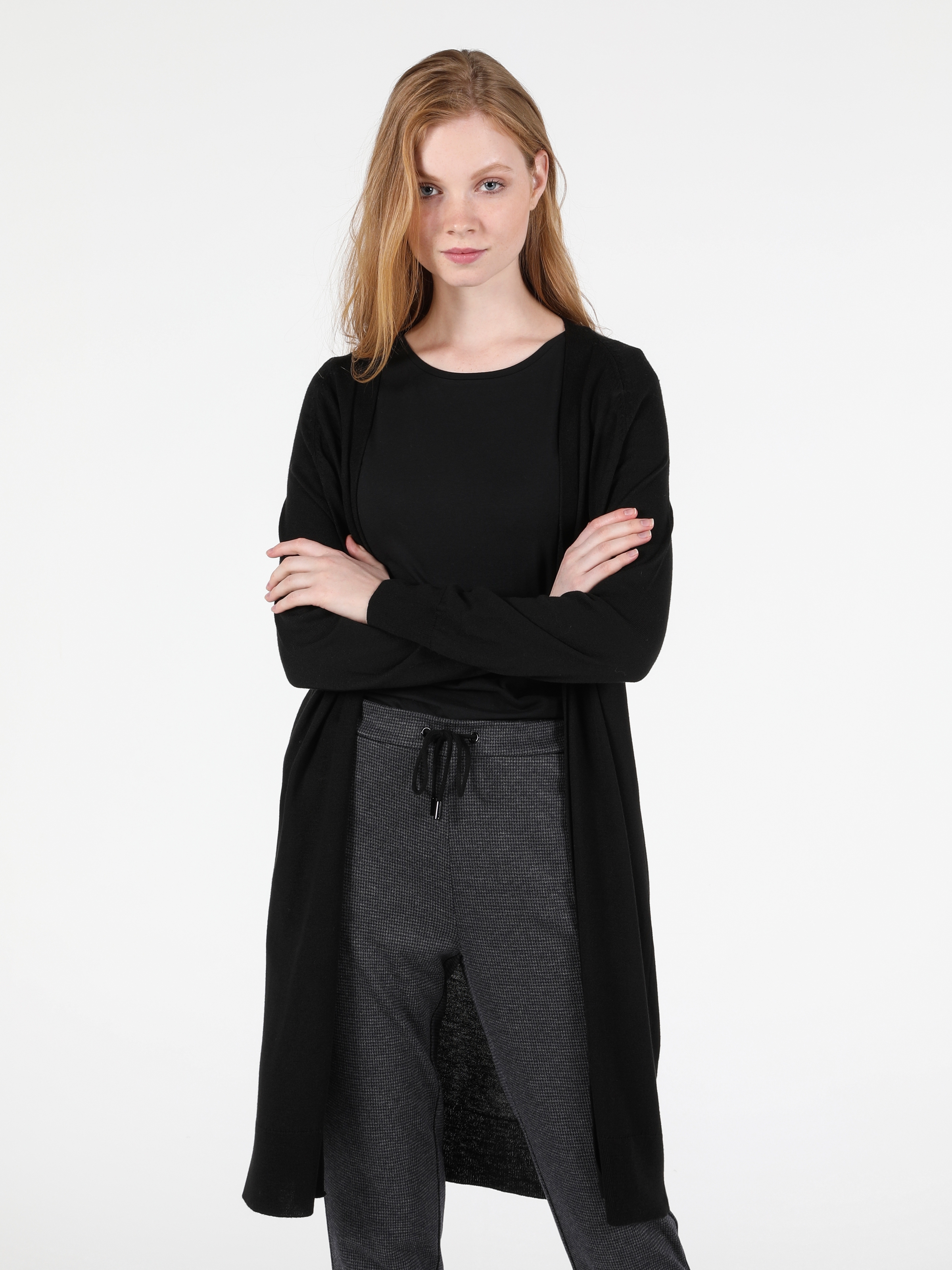 Afișați detalii pentru Cardigan De Dama Negru Regular Fit  CL1050370