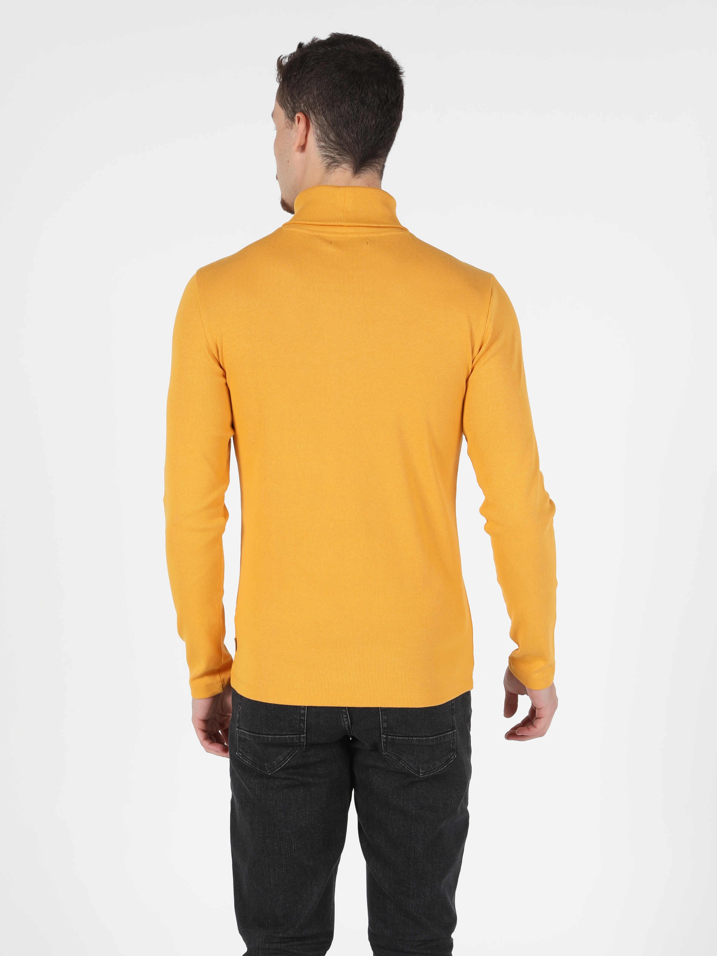Afișați detalii pentru Slim Fit Half Turtleneck Drept Sari Tricou Cu Mânecă Lungă Pentru Bărbați