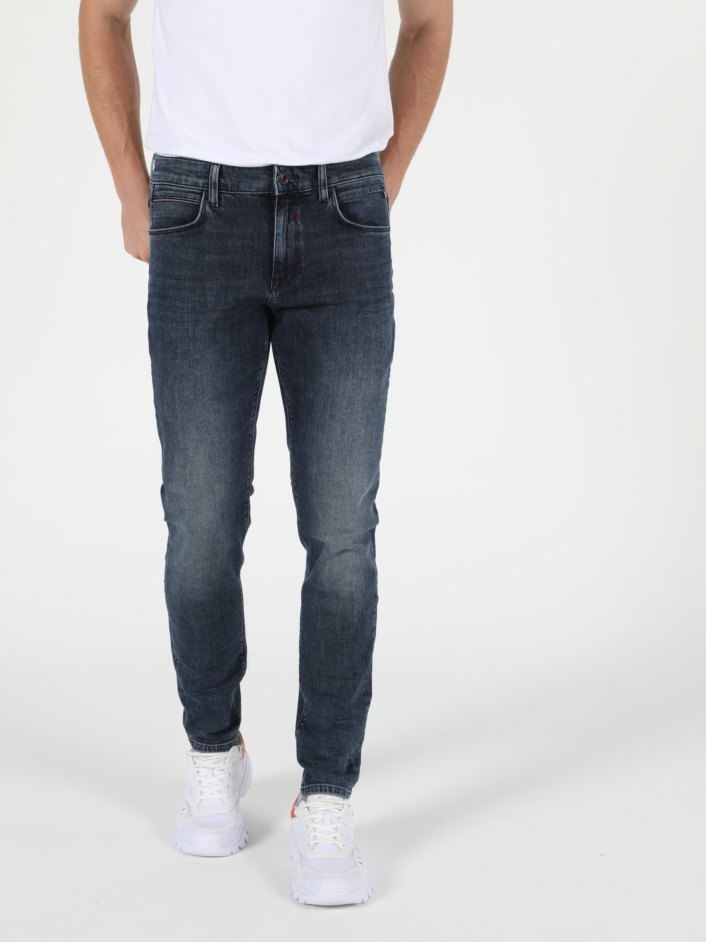 Afișați detalii pentru Pantaloni De Barbati Albastru Slim Fit 041 Danny Cl1051673
