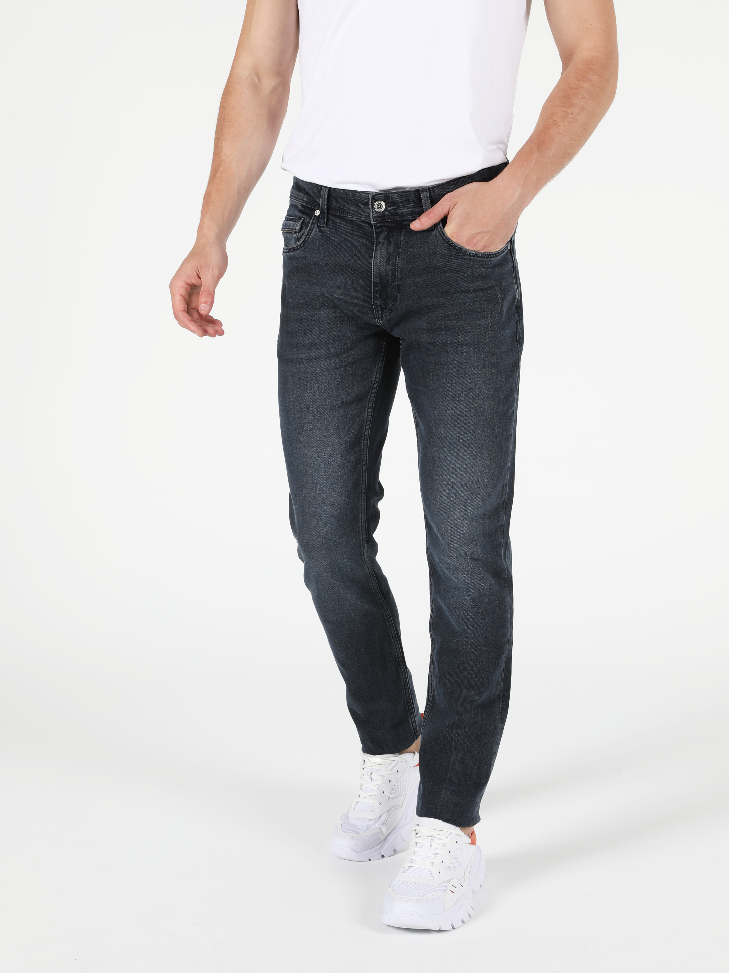 Afișați detalii pentru Pantaloni De Barbati Albastru Slim Fit 041 Danny Cl1051670