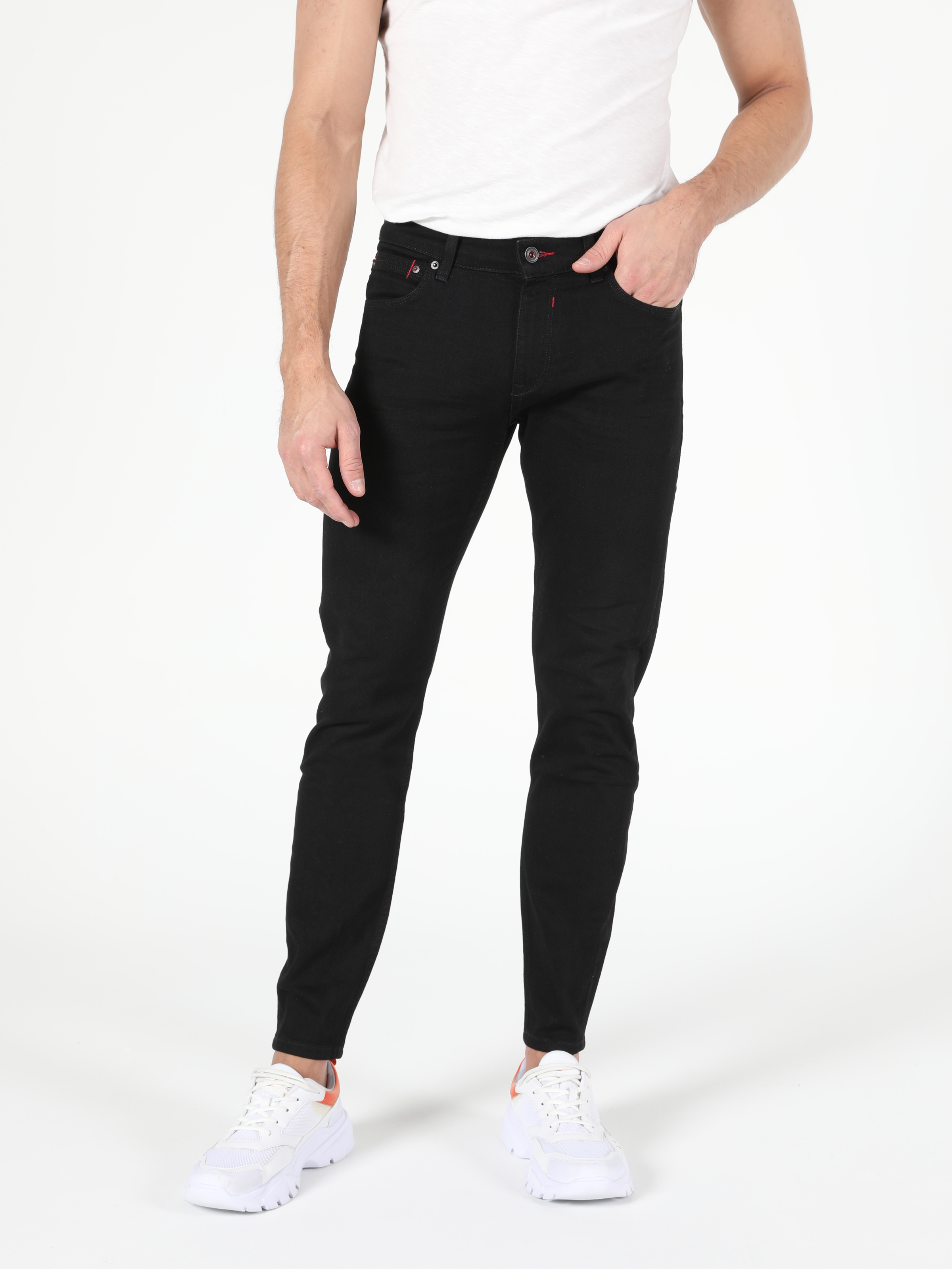 Afișați detalii pentru Pantaloni De Barbati Albastru Skinny Fit 040 Alex Cl1052799