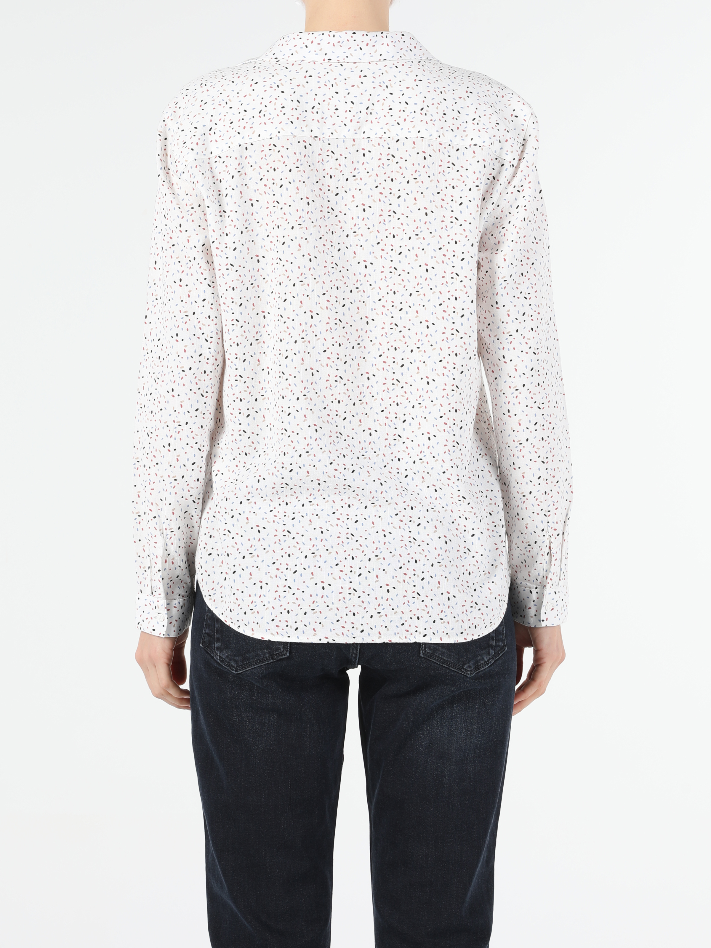 Afișați detalii pentru Bluza Cu Maneca Lunga De Dama Alb Regular Fit  Cl1052380