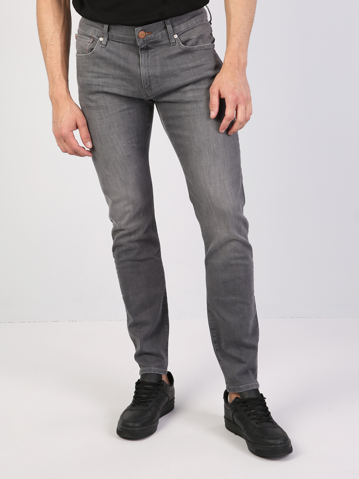 Afișați detalii pentru Pantaloni De Barbati Gri Skinny Fit 040 Alex Cl1045895