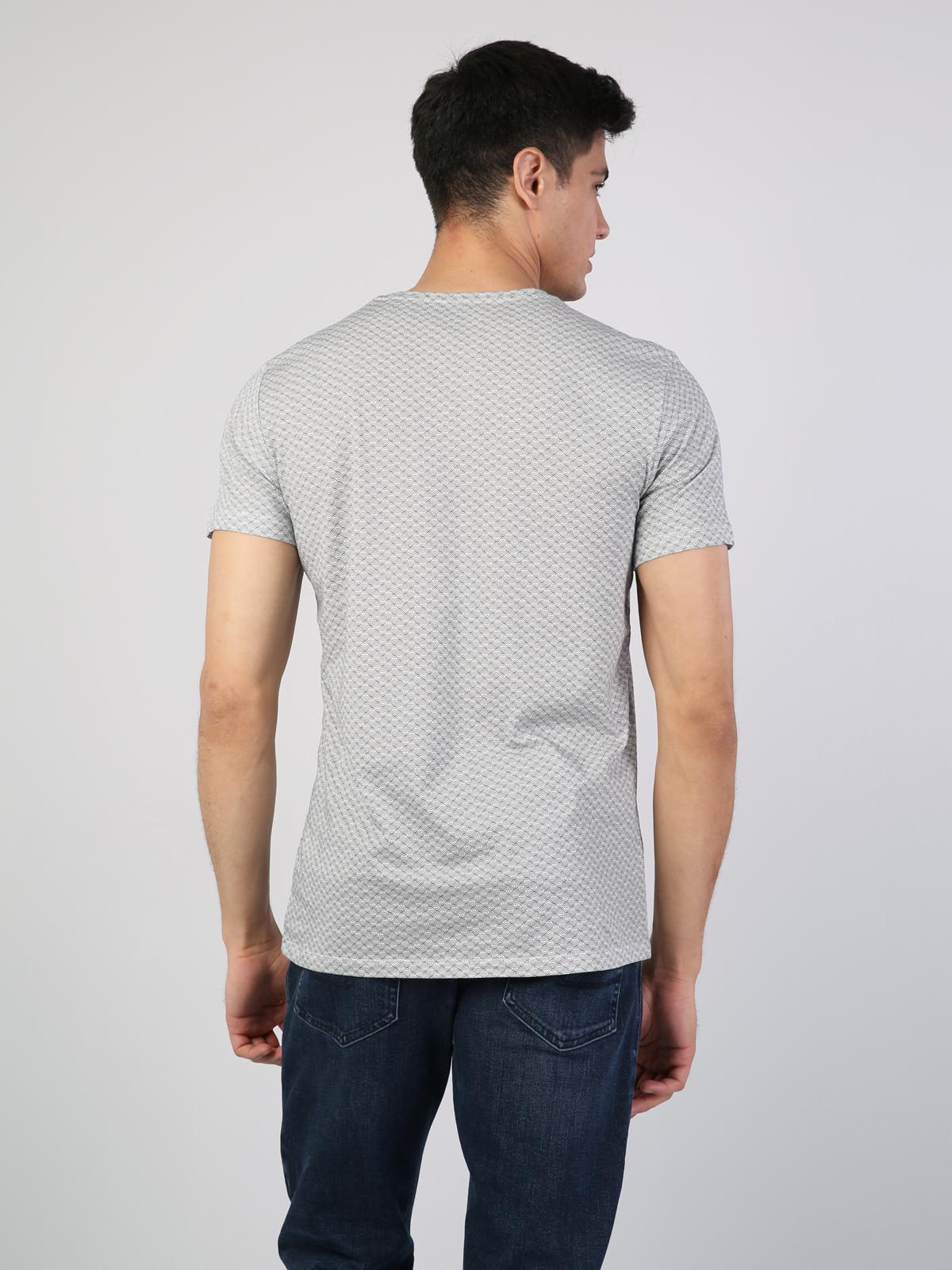Afișați detalii pentru Tricou Cu Maneca Scurta De Barbati Alb Regular Fit  Cl1046393
