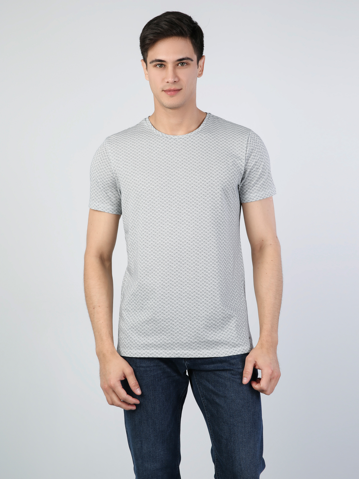 Afișați detalii pentru Tricou Cu Maneca Scurta De Barbati Alb Regular Fit  Cl1046393