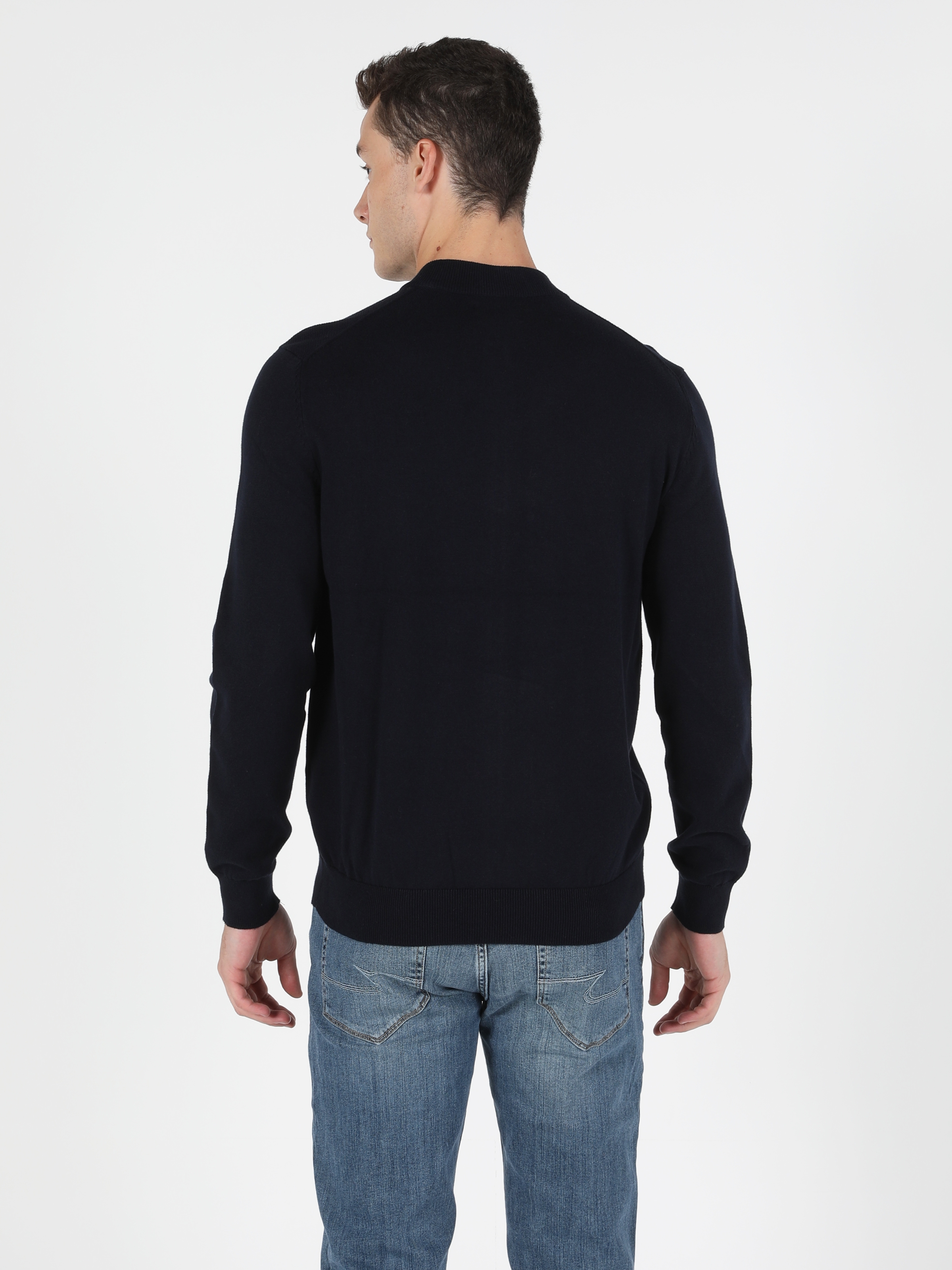 Afișați detalii pentru Cardigan De Barbati Albastru Marin Regular Fit  Cl1045579