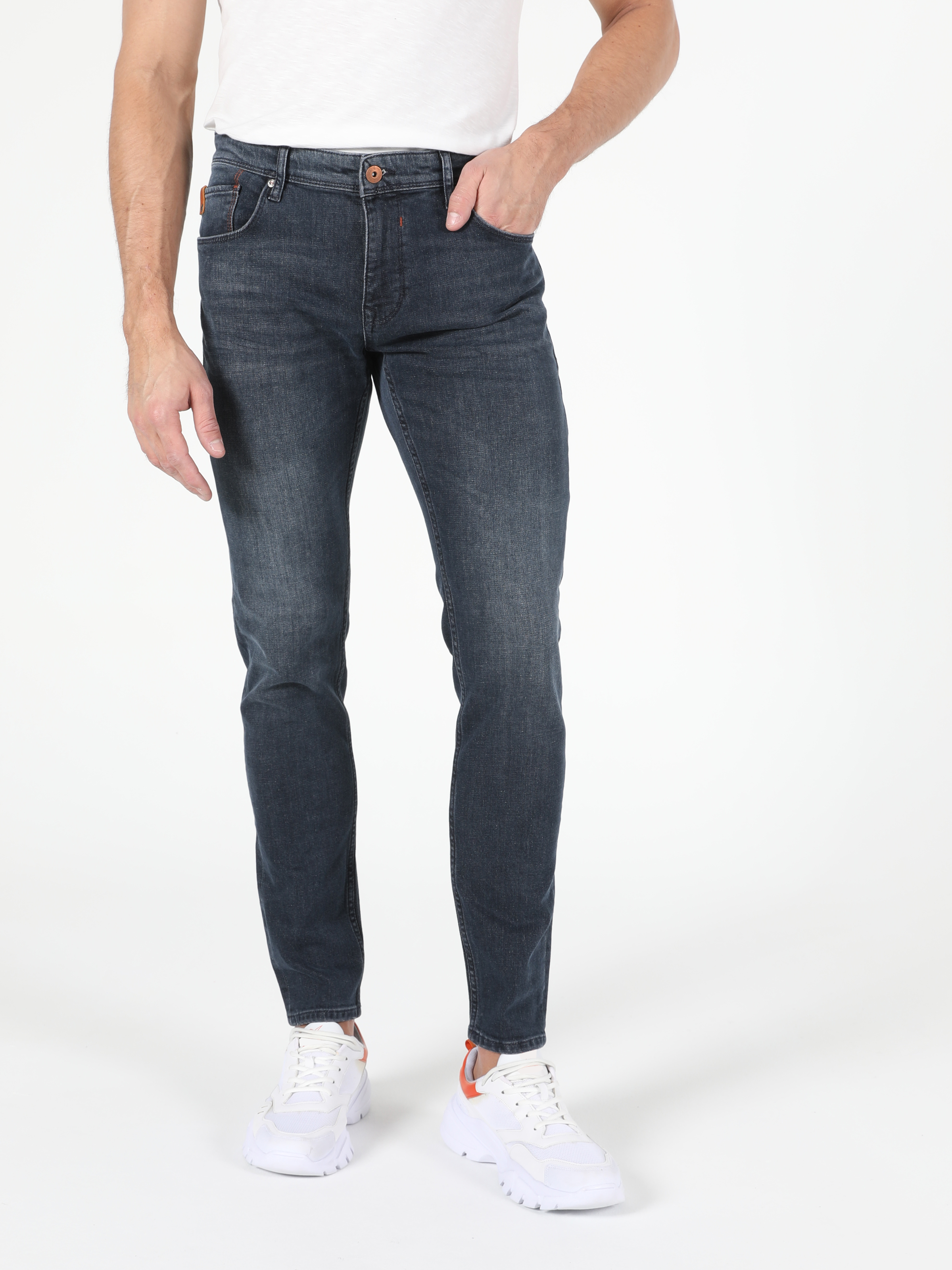 Afișați detalii pentru Pantaloni De Barbati Albastru Slim Fit 041 Danny Cl1052768