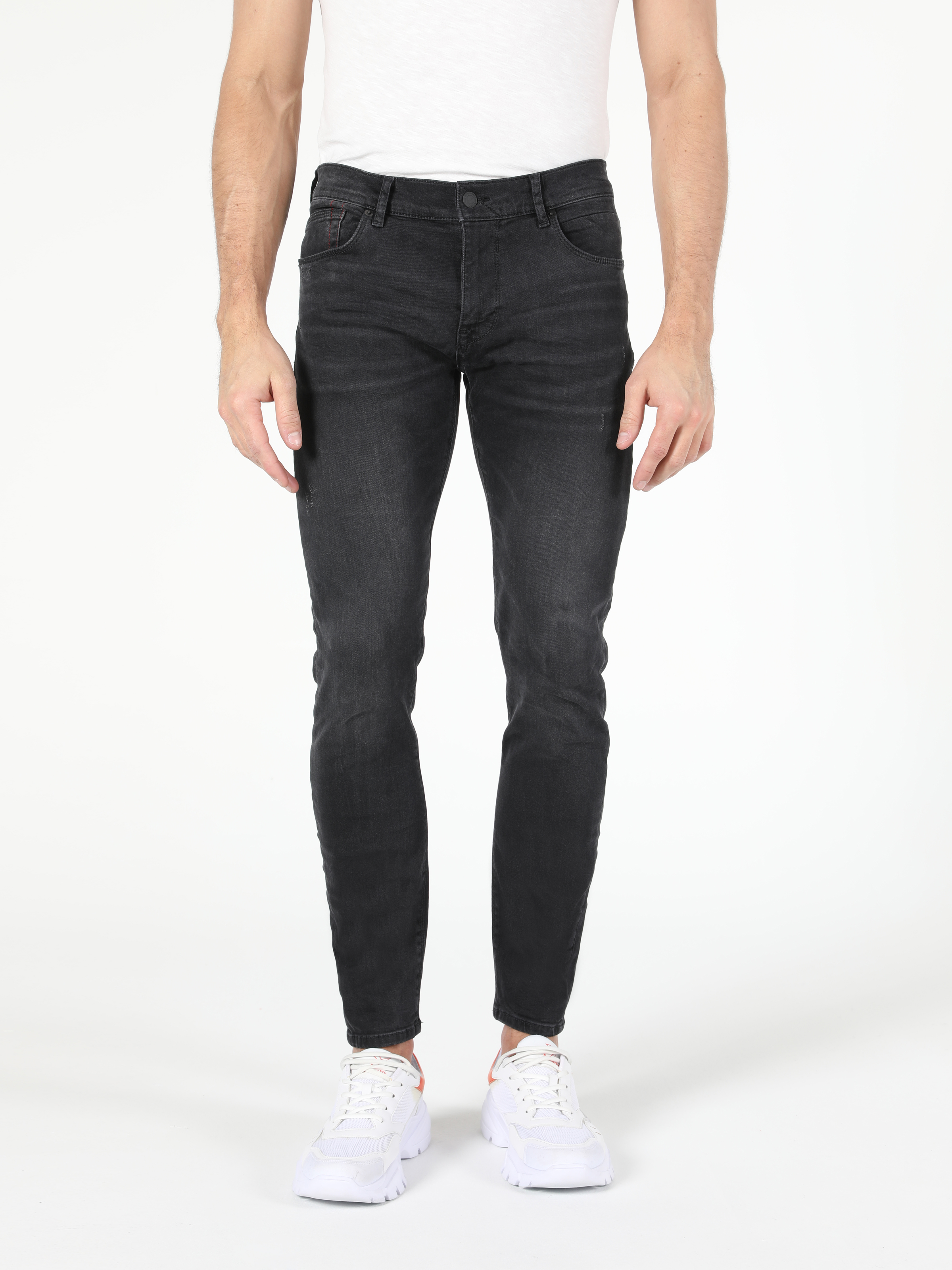 Afișați detalii pentru Pantaloni De Barbati Albastru Skinny Fit 040 Alex Cl1055298