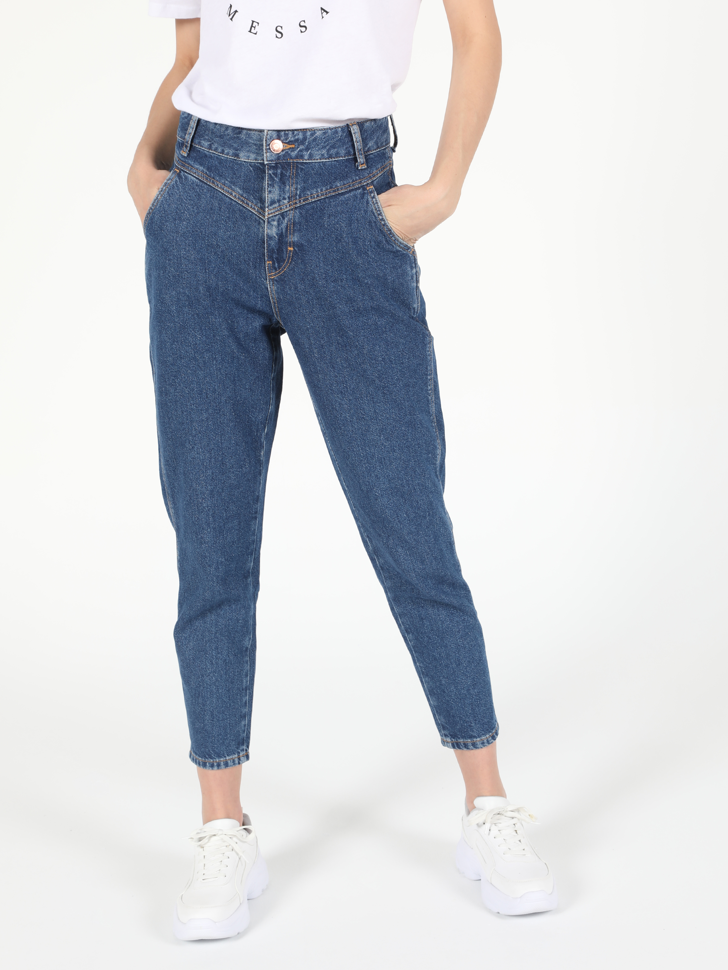 Afișați detalii pentru Pantaloni De Dama Denim Mom Fit 896  Maria Cl1055258