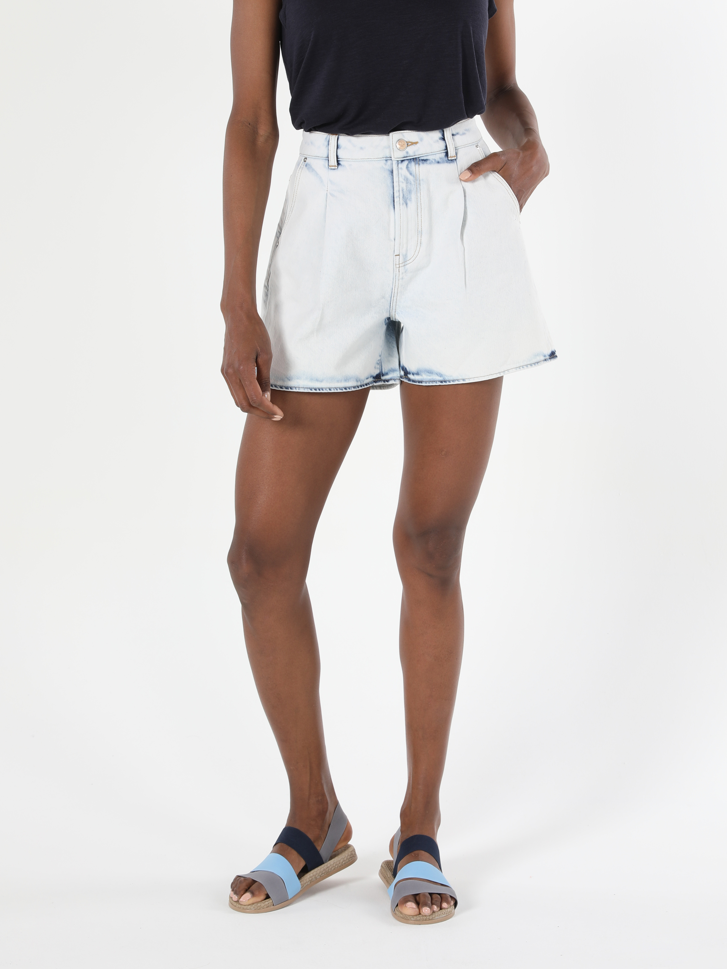 Afișați detalii pentru Short / Pantaloni Scurti De Dama Denim Chino  Cl1054747