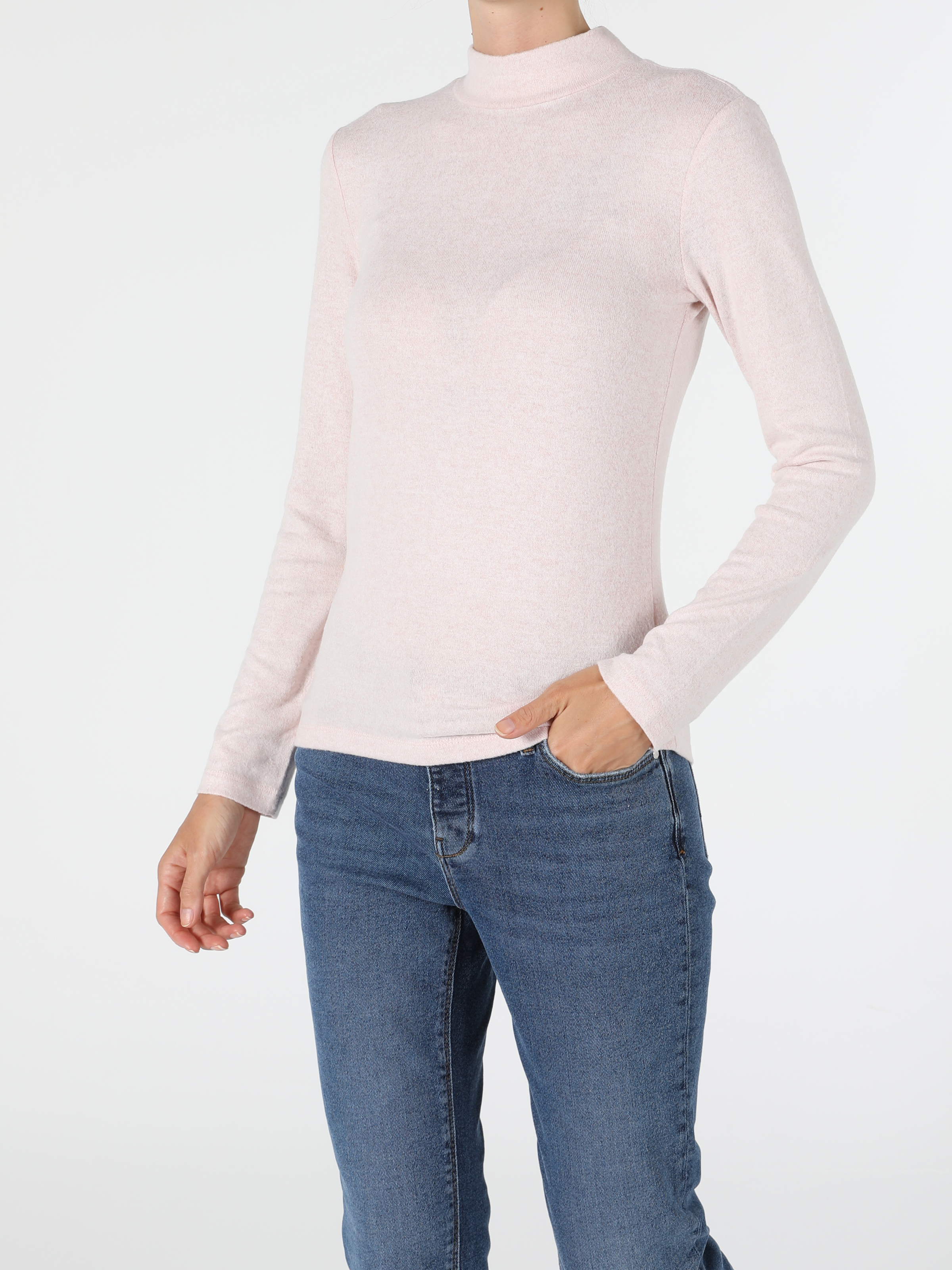 Afișați detalii pentru Tricou Cu Maneca Lunga De Dama Roz Slim Fit  Cl1050998