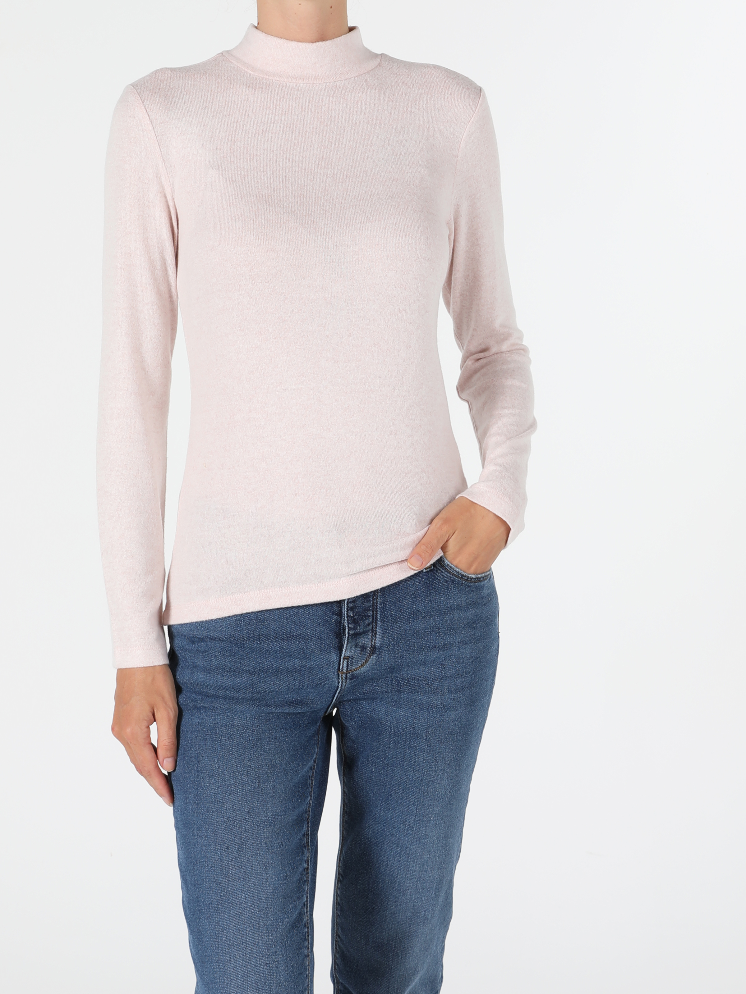 Afișați detalii pentru Tricou Cu Maneca Lunga De Dama Roz Slim Fit  Cl1050998