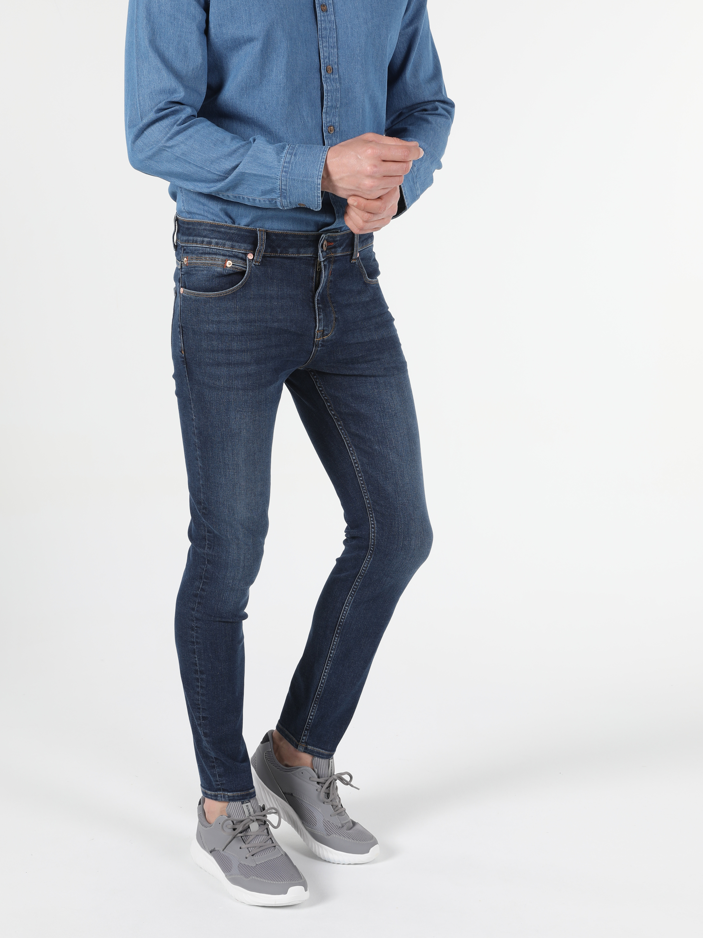 Afișați detalii pentru Blugi De Barbati Cu Talie Joasa Skinny Fit  040 Alex