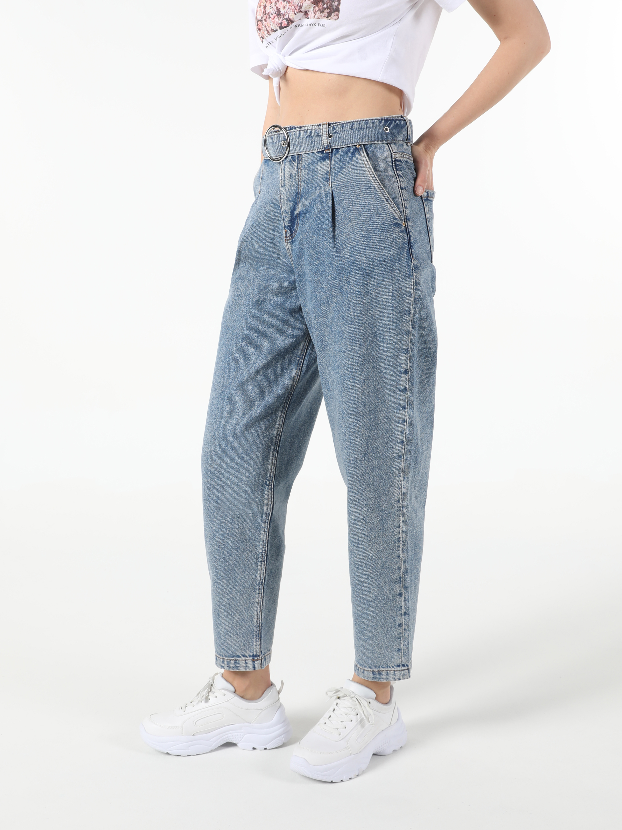 Afișați detalii pentru Pantaloni De Dama Denim Slouchy Fit  Cl1054611