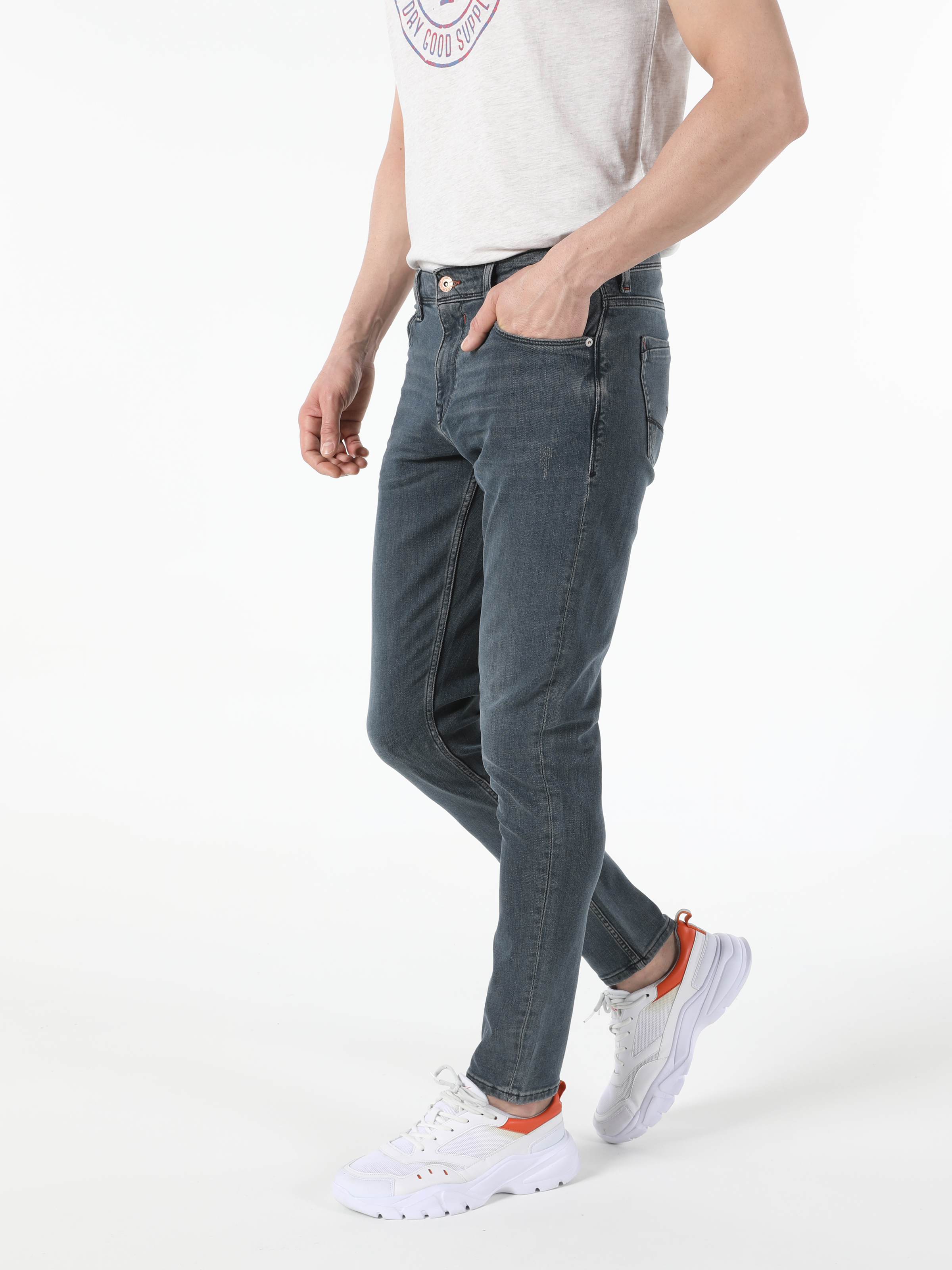 Afișați detalii pentru Pantaloni De Barbati Gri Slim Fit 041 Danny Cl1054515