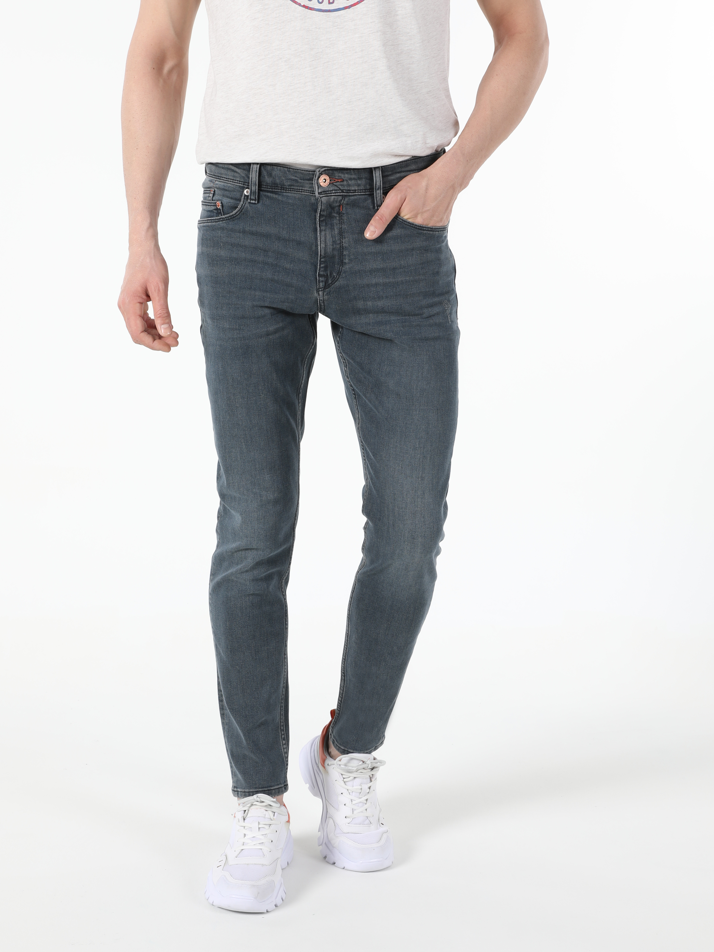 Afișați detalii pentru Pantaloni De Barbati Gri Slim Fit 041 Danny Cl1054515