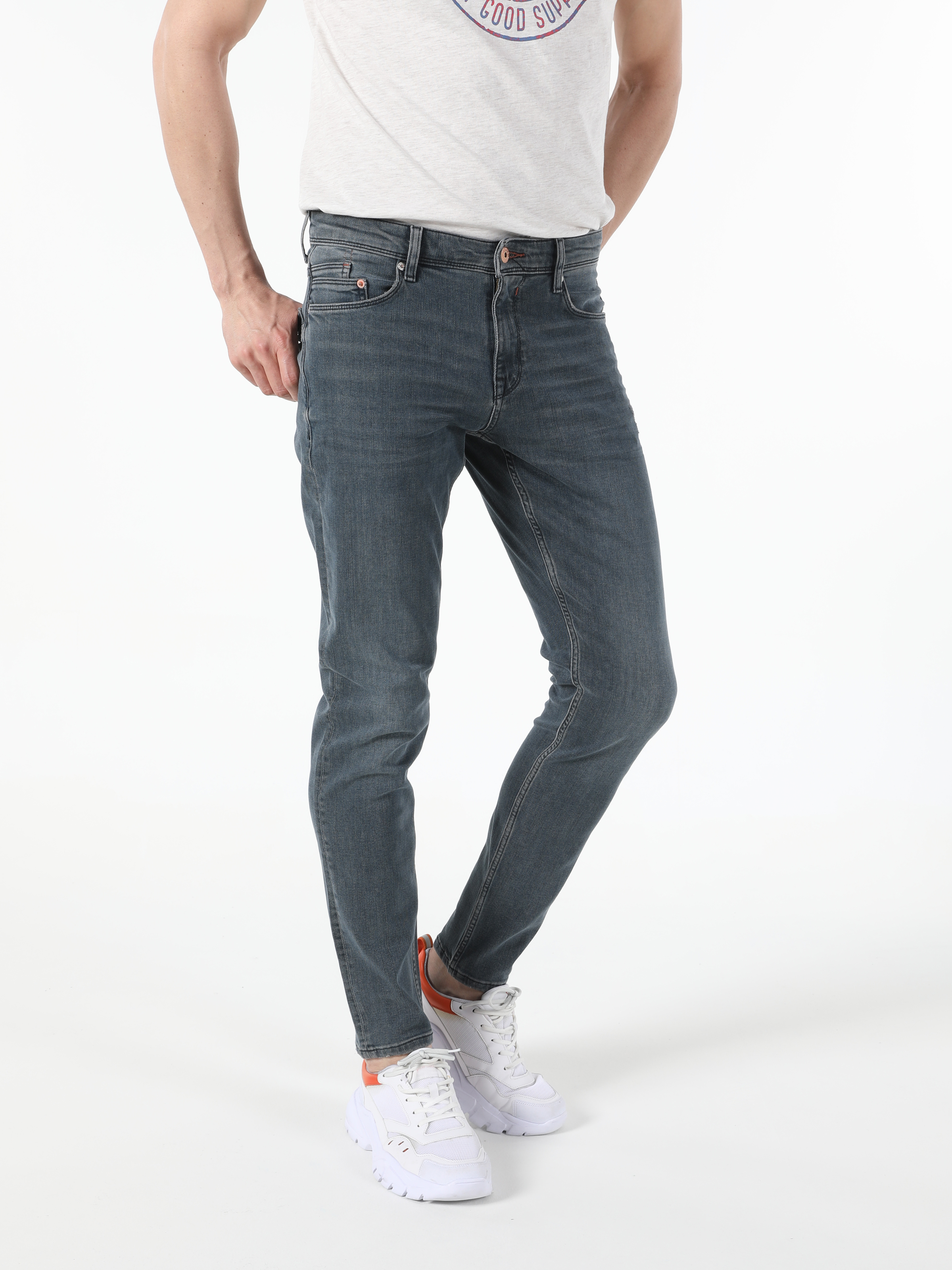 Afișați detalii pentru Pantaloni De Barbati Gri Slim Fit 041 Danny Cl1054515