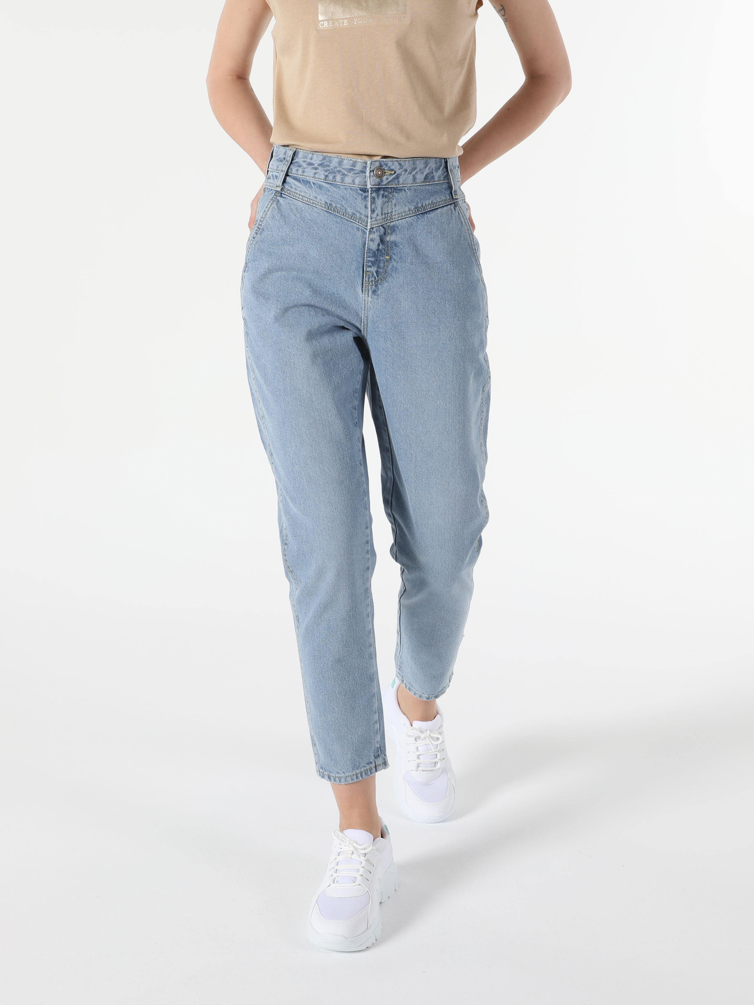 Afișați detalii pentru Pantaloni De Dama Denim Mom Fit 896  Maria Cl1055543