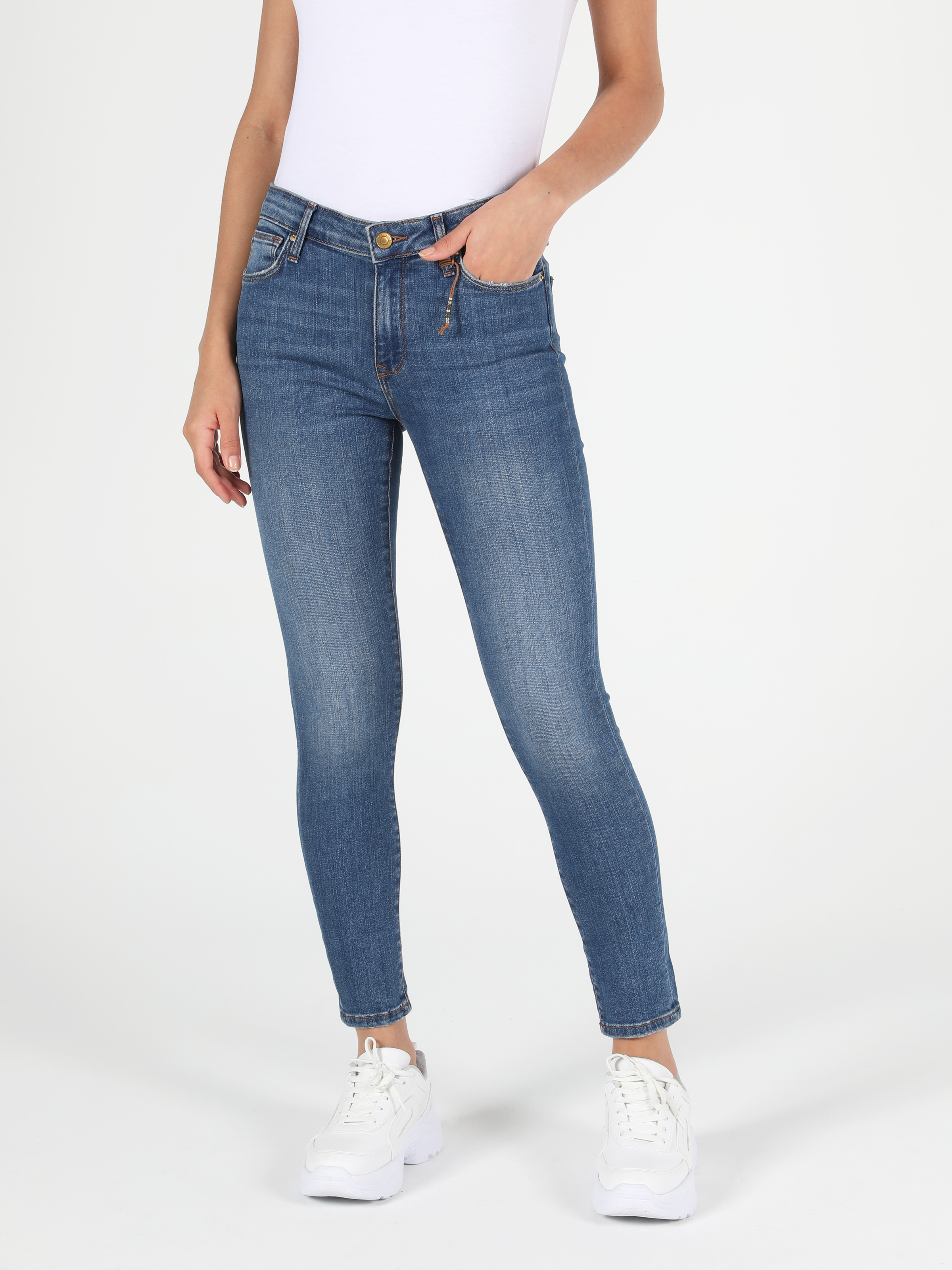 Afișați detalii pentru Pantaloni De Dama Denim Super Slim Fit 759 Lara Cl1051949