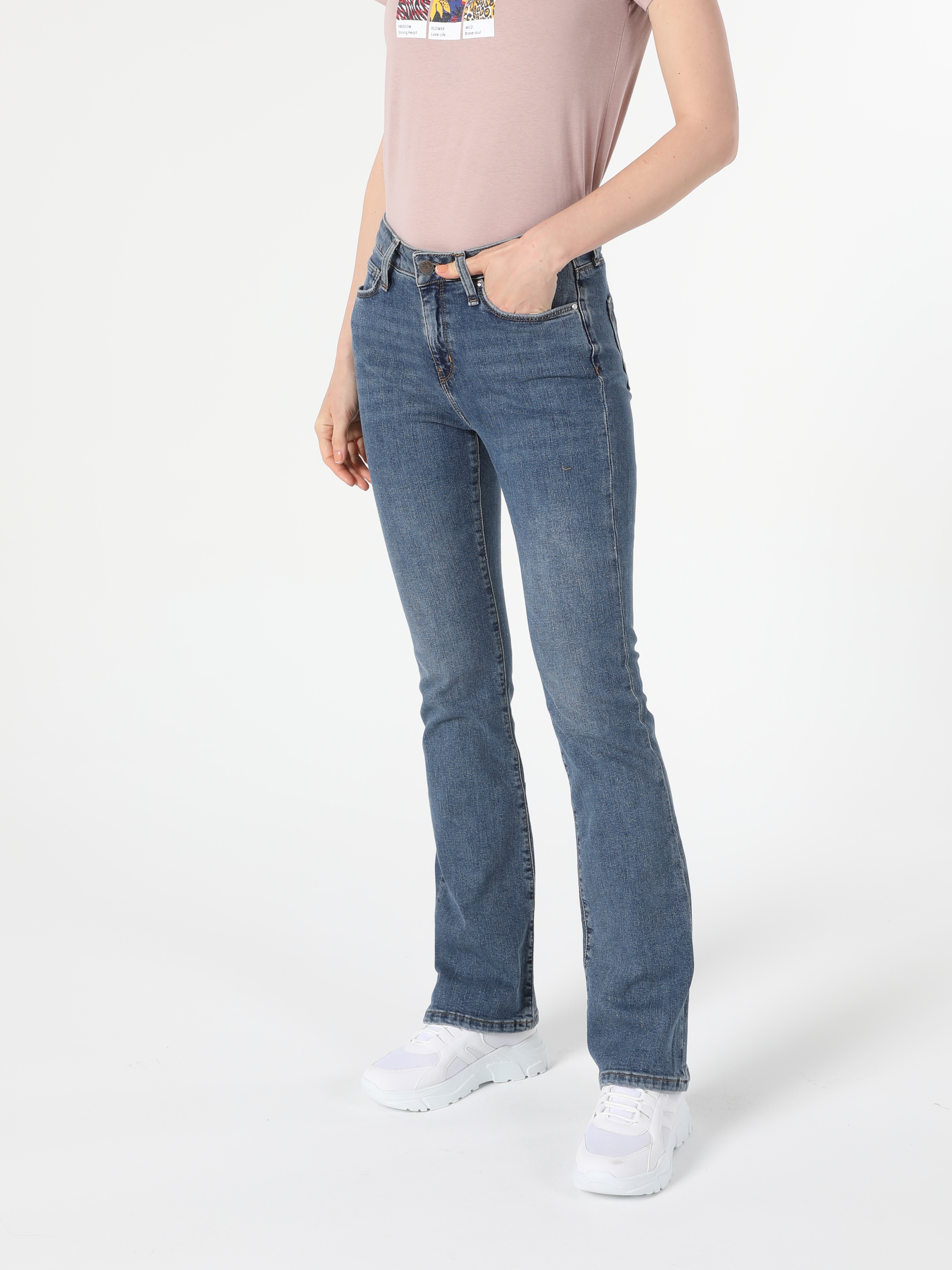 Afișați detalii pentru Pantaloni De Dama Denim Regular Fit 792 Mila Cl1054602