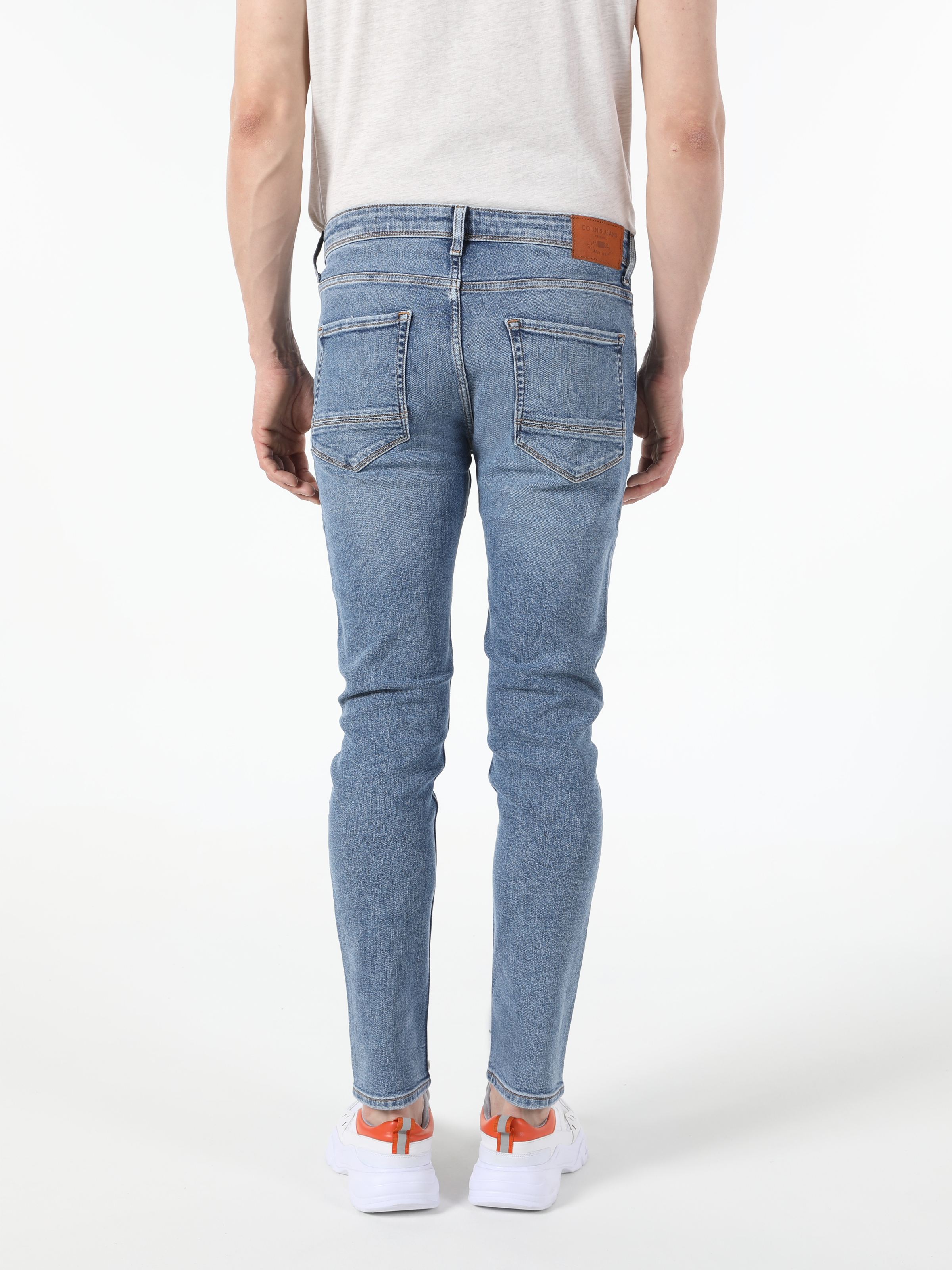 Afișați detalii pentru Pantaloni De Barbati Albastru Skinny Fit  Cl1054569