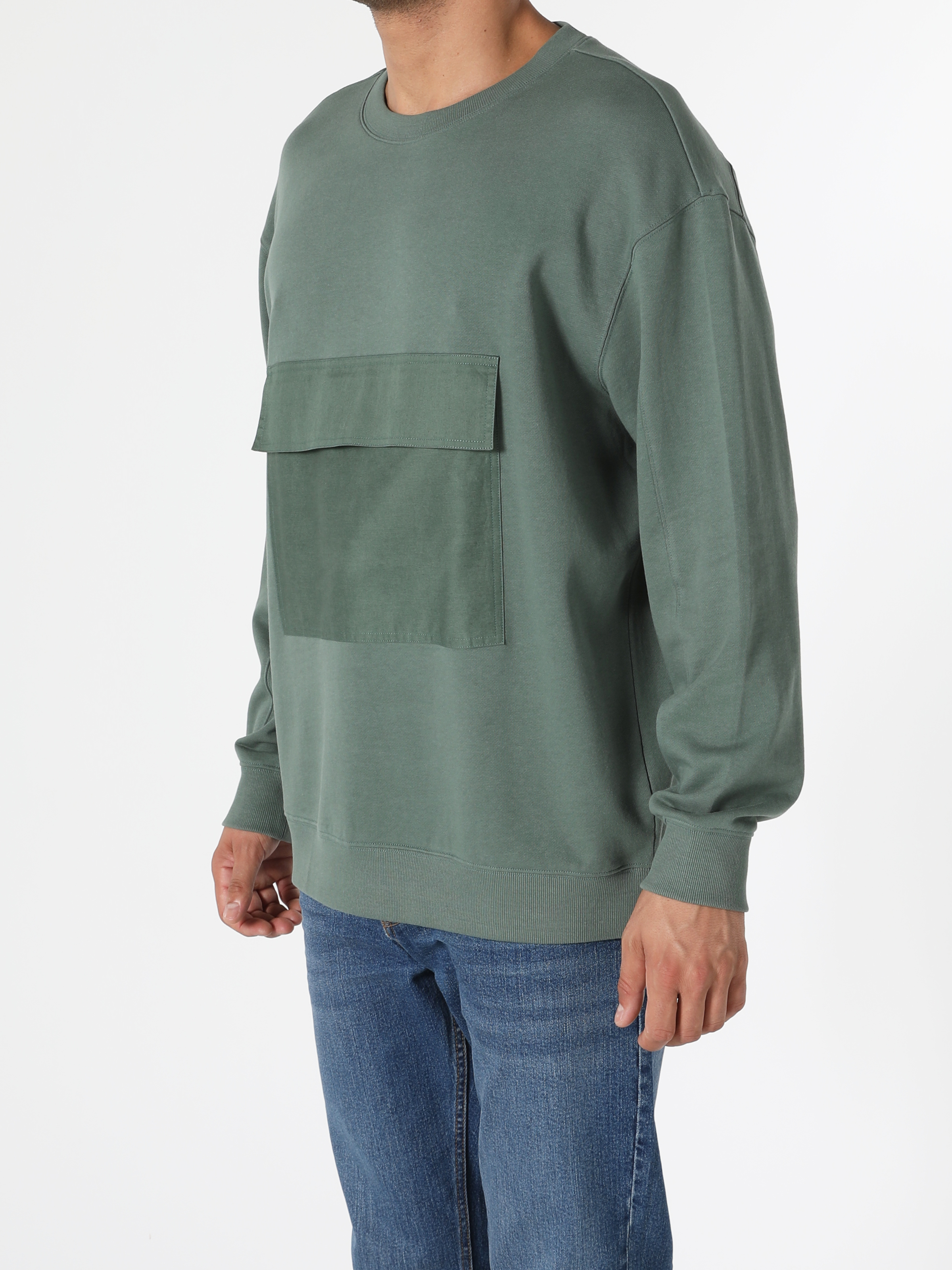 Afișați detalii pentru Hanorac / Bluza De Barbati Verde Oversize Fit  Cl1055402