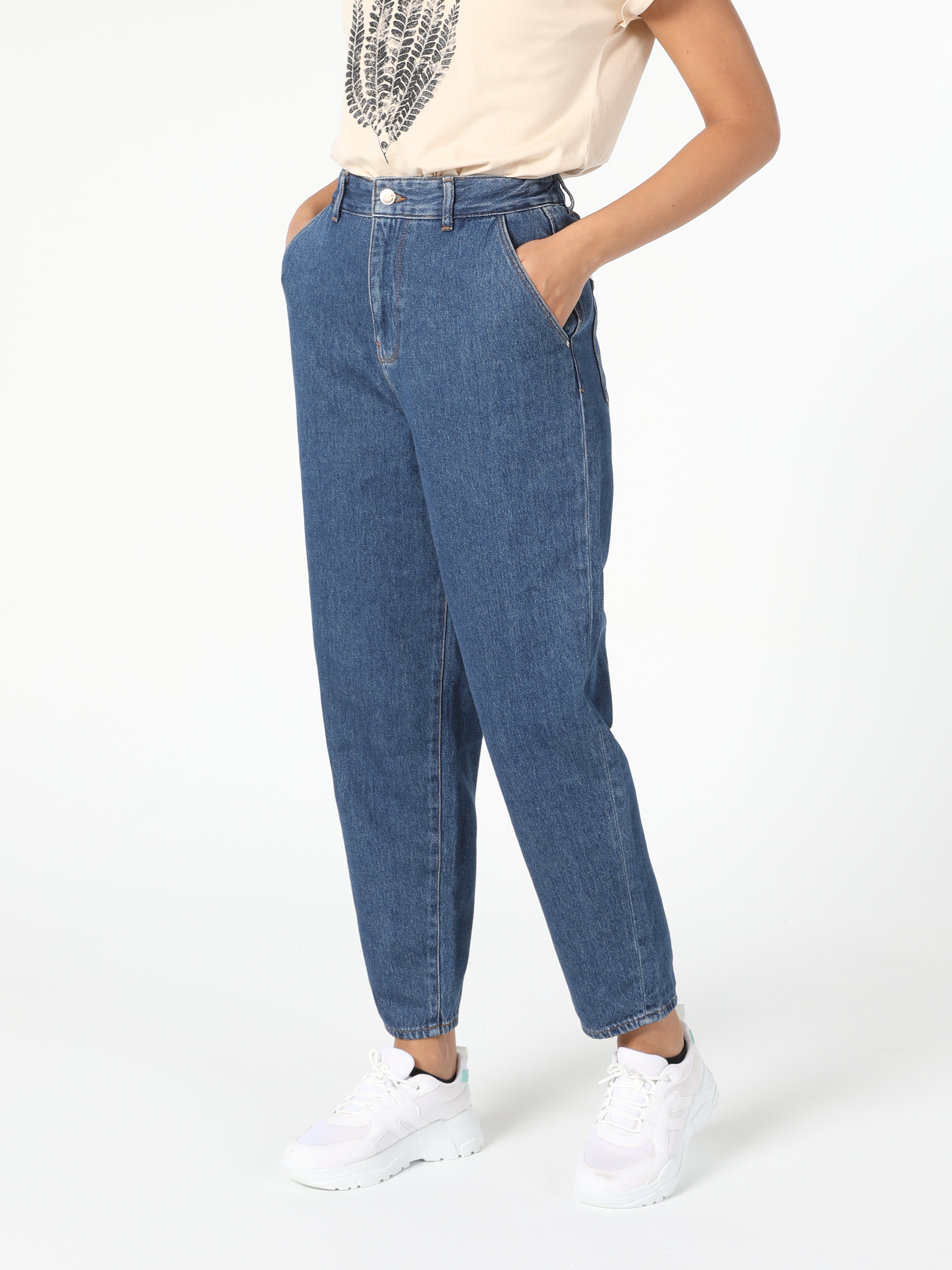 Afișați detalii pentru Pantaloni De Dama Denim Slouchy Fit  Cl1056569