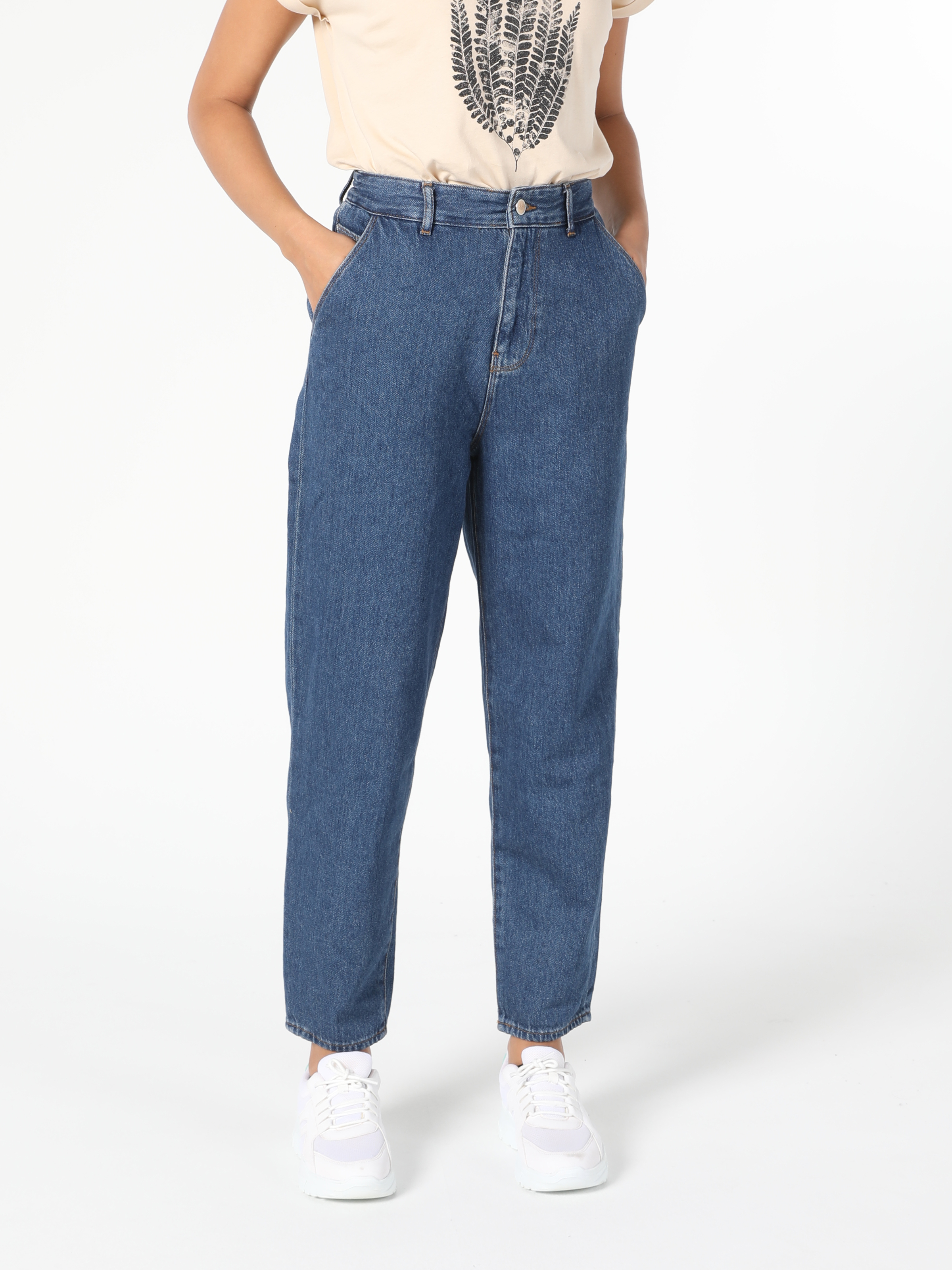 Afișați detalii pentru Pantaloni De Dama Denim Slouchy Fit  Cl1056569