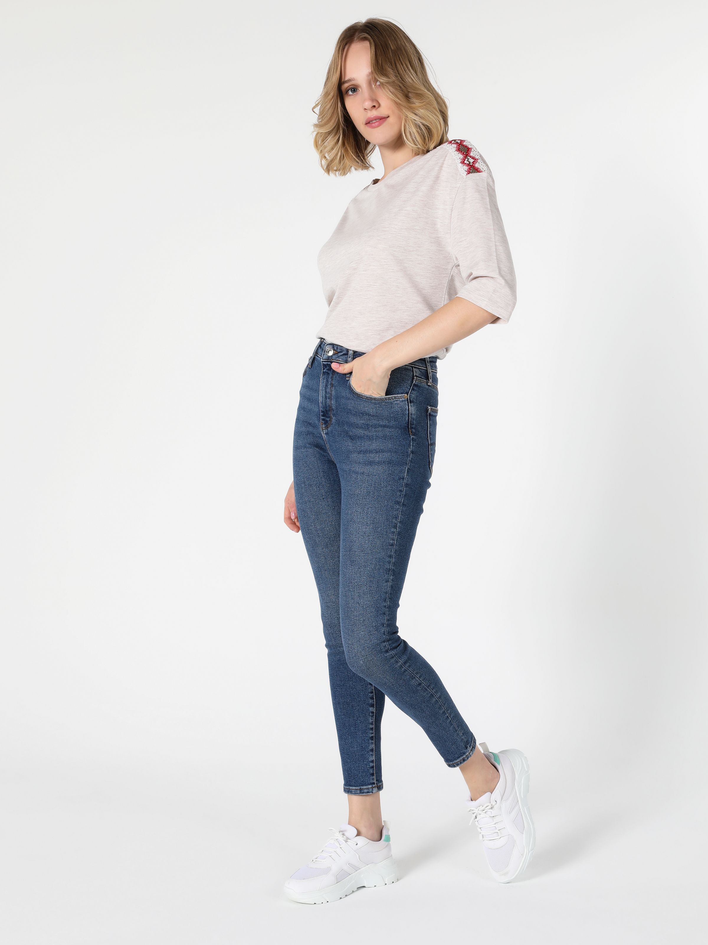 Afișați detalii pentru Pantaloni De Dama Denim Super Slim Fit 760 Diana Cl1056580