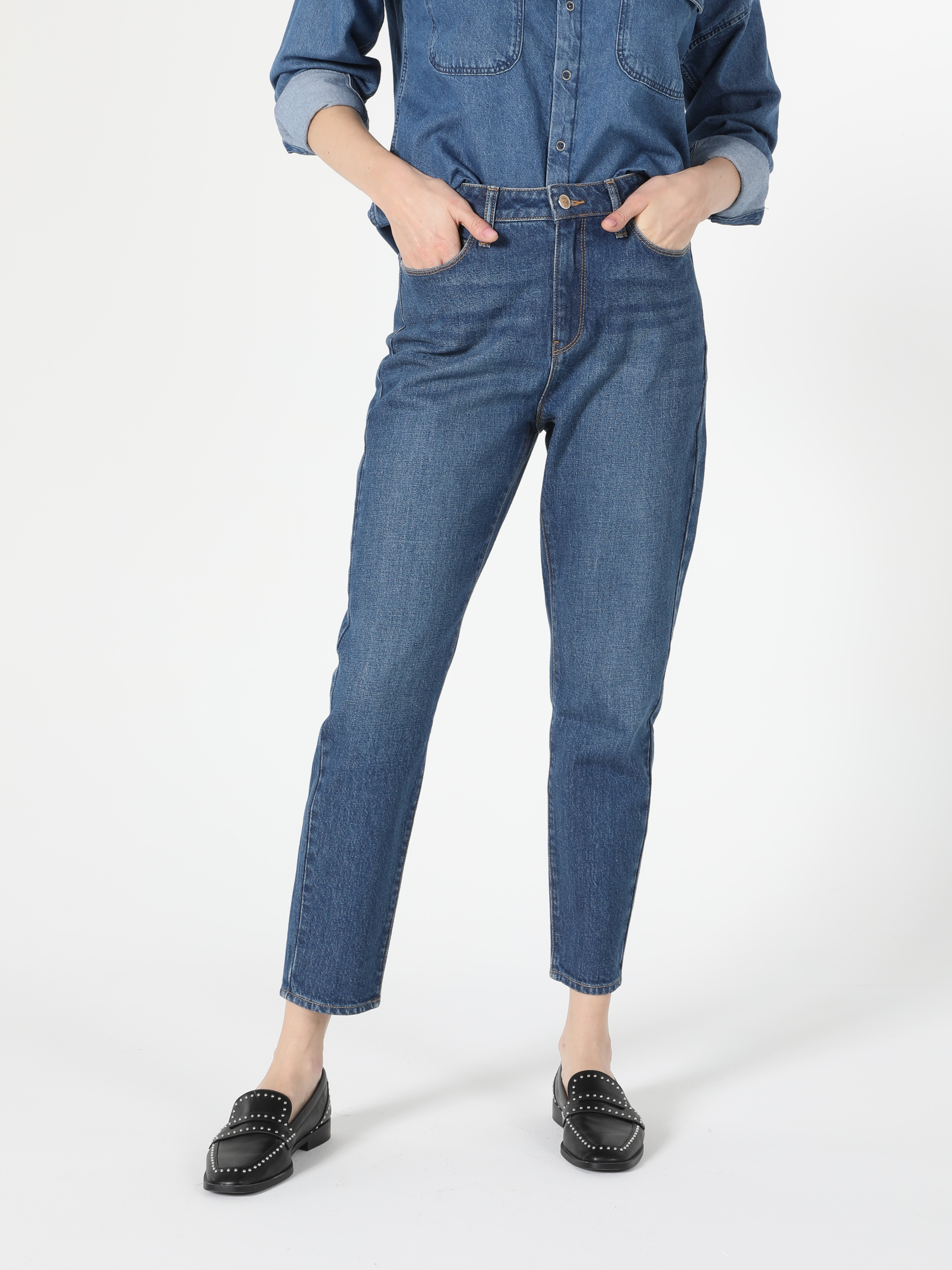 Afișați detalii pentru Pantaloni De Dama Denim Mom Fit 896  Maria Cl1056591