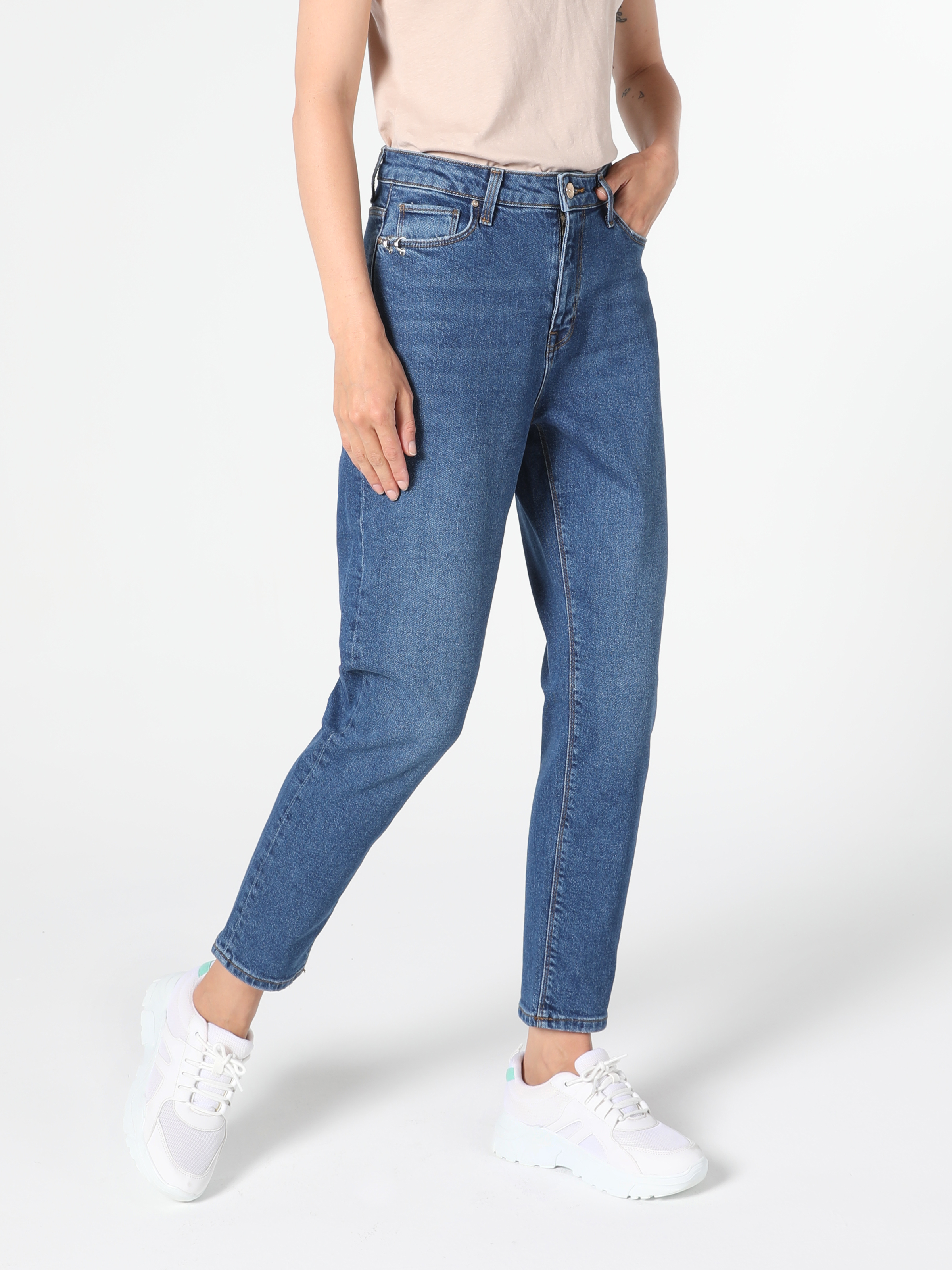 Afișați detalii pentru Pantaloni De Dama Denim Mom Fit 896  Maria Cl1056592