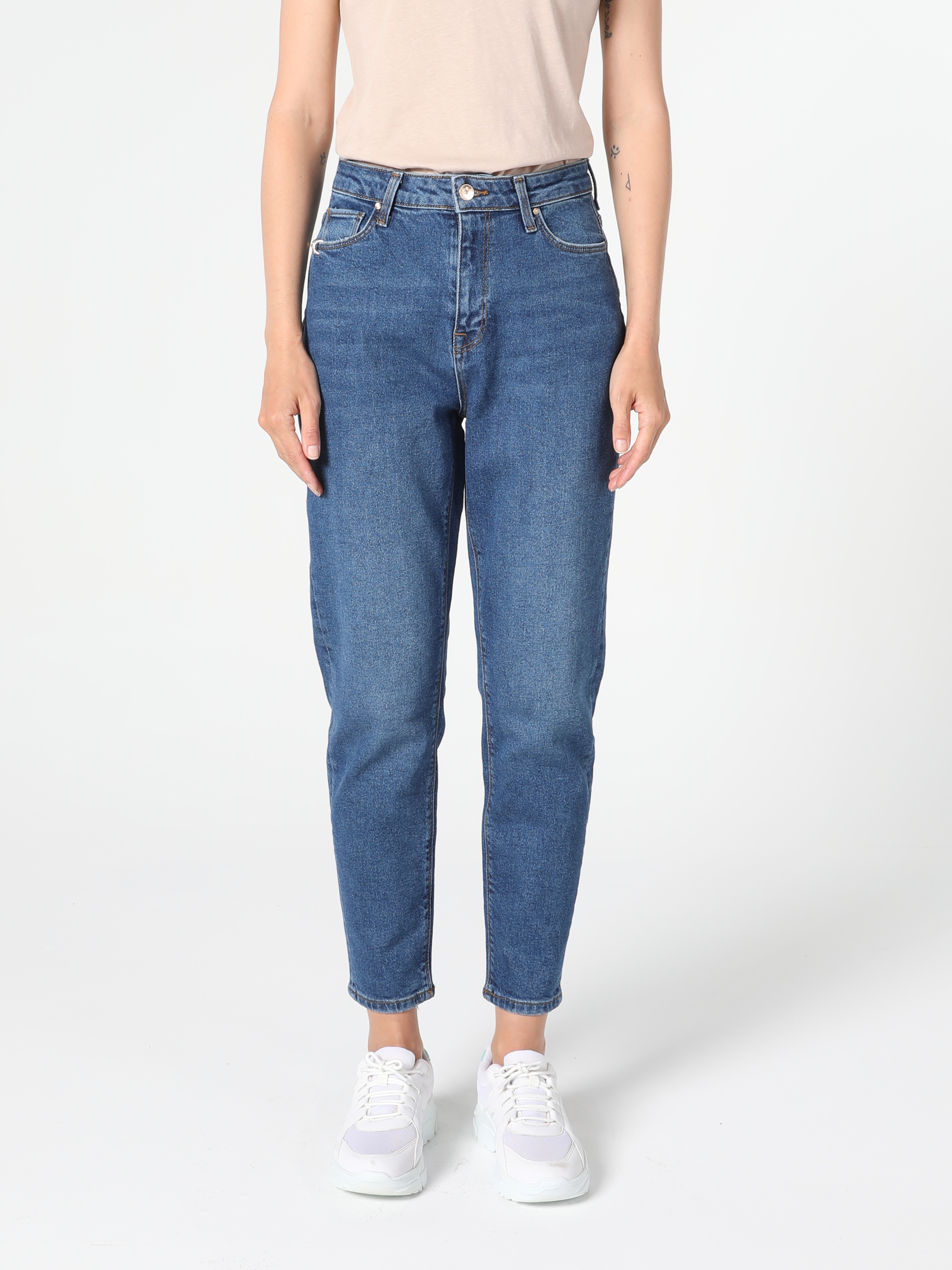 Afișați detalii pentru Pantaloni De Dama Denim Mom Fit 896  Maria Cl1056592