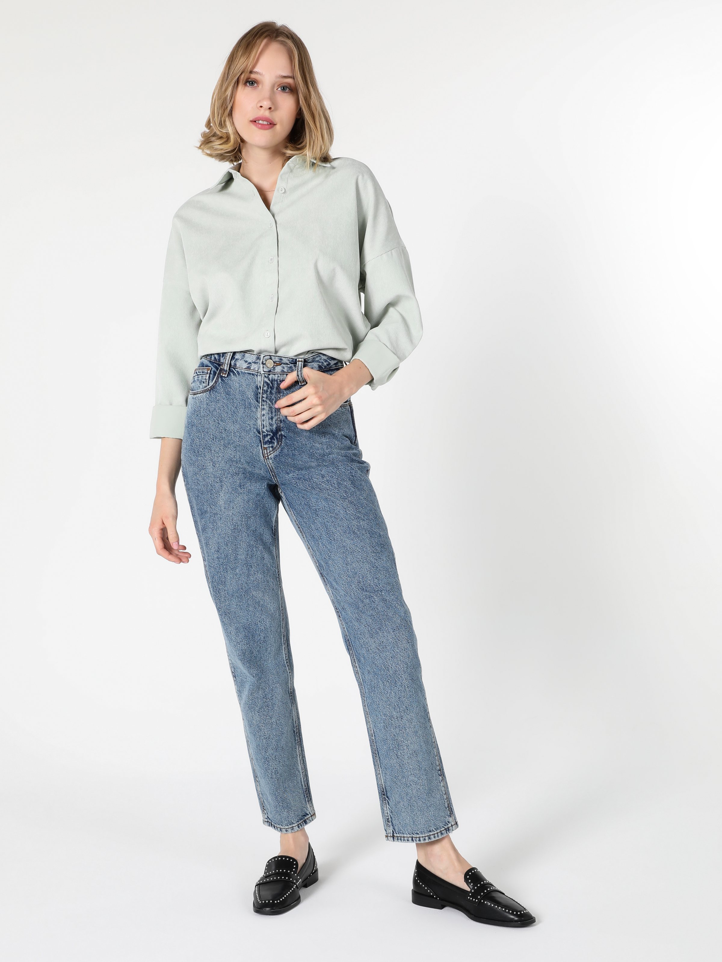 Afișați detalii pentru Pantaloni De Dama Denim Straight Fit 884 Lauren Cl1056600