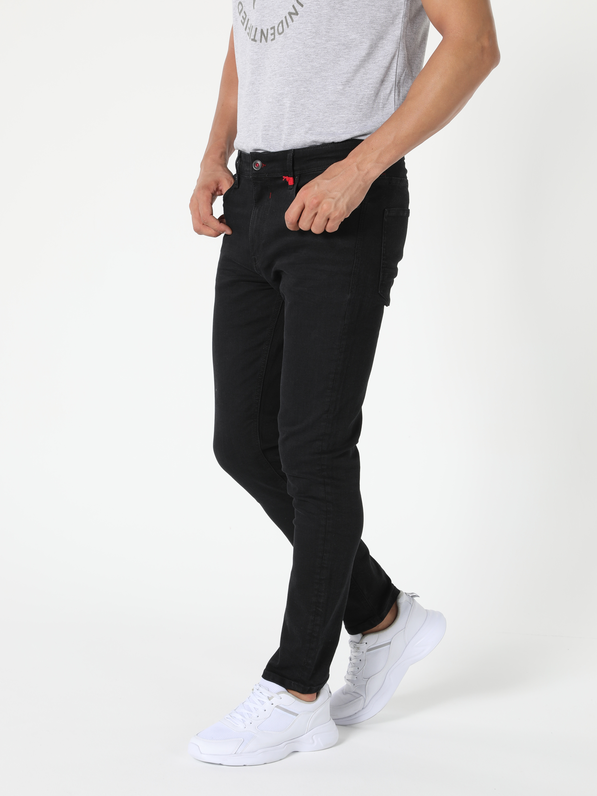 Afișați detalii pentru Pantaloni De Barbati Negru Skinny Fit  Cl1056605